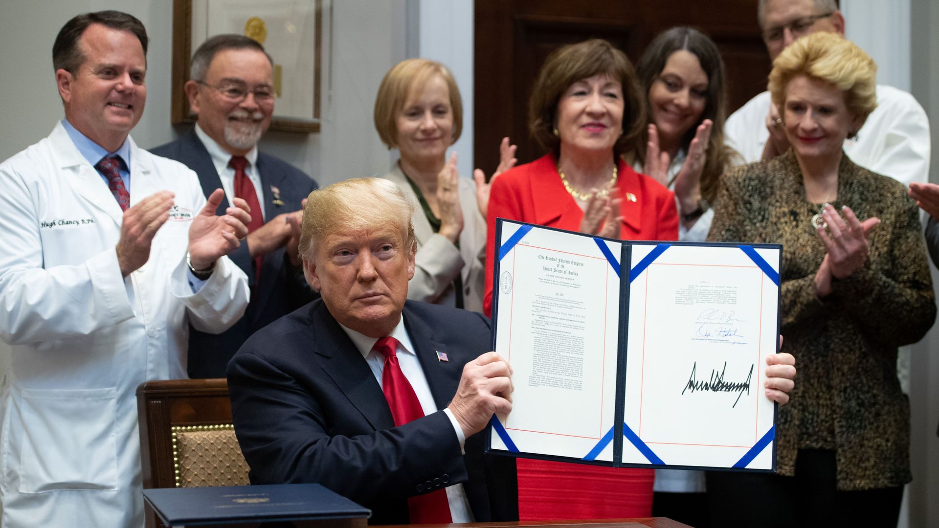 President Trump signing an executive order on drug prices