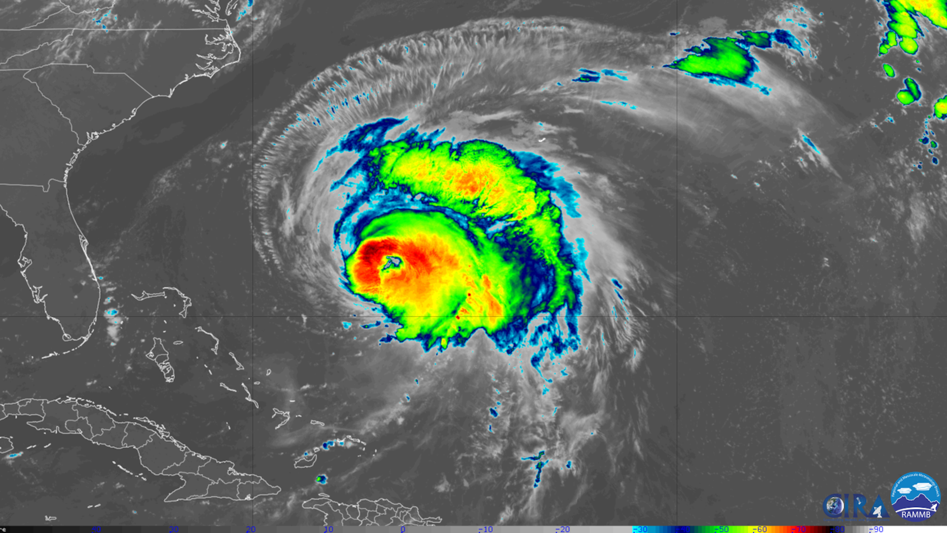 Satellite view of Hurricane Fiona on Sept. 22, 2022.