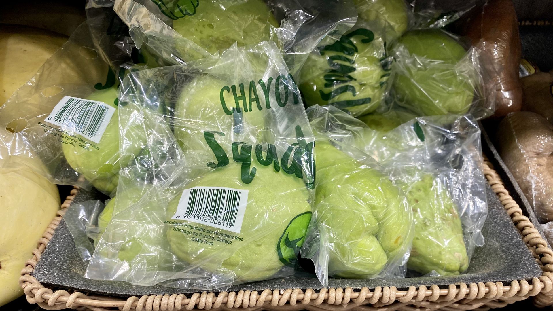 A basket of Chayote at Publix.