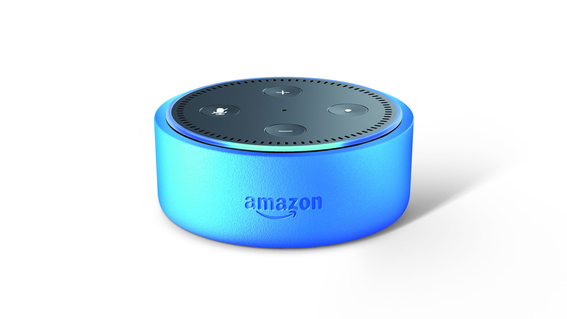 Amazon Echo Dot Kids Edition, with a blue casing