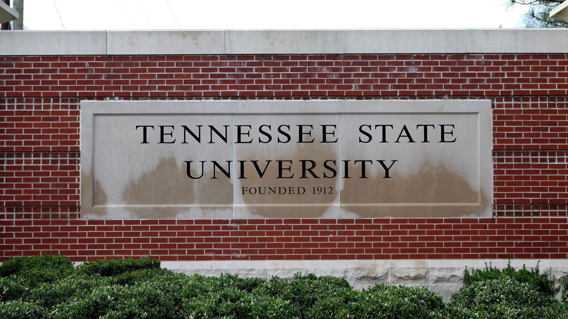 A sign outside Tennessee State University
