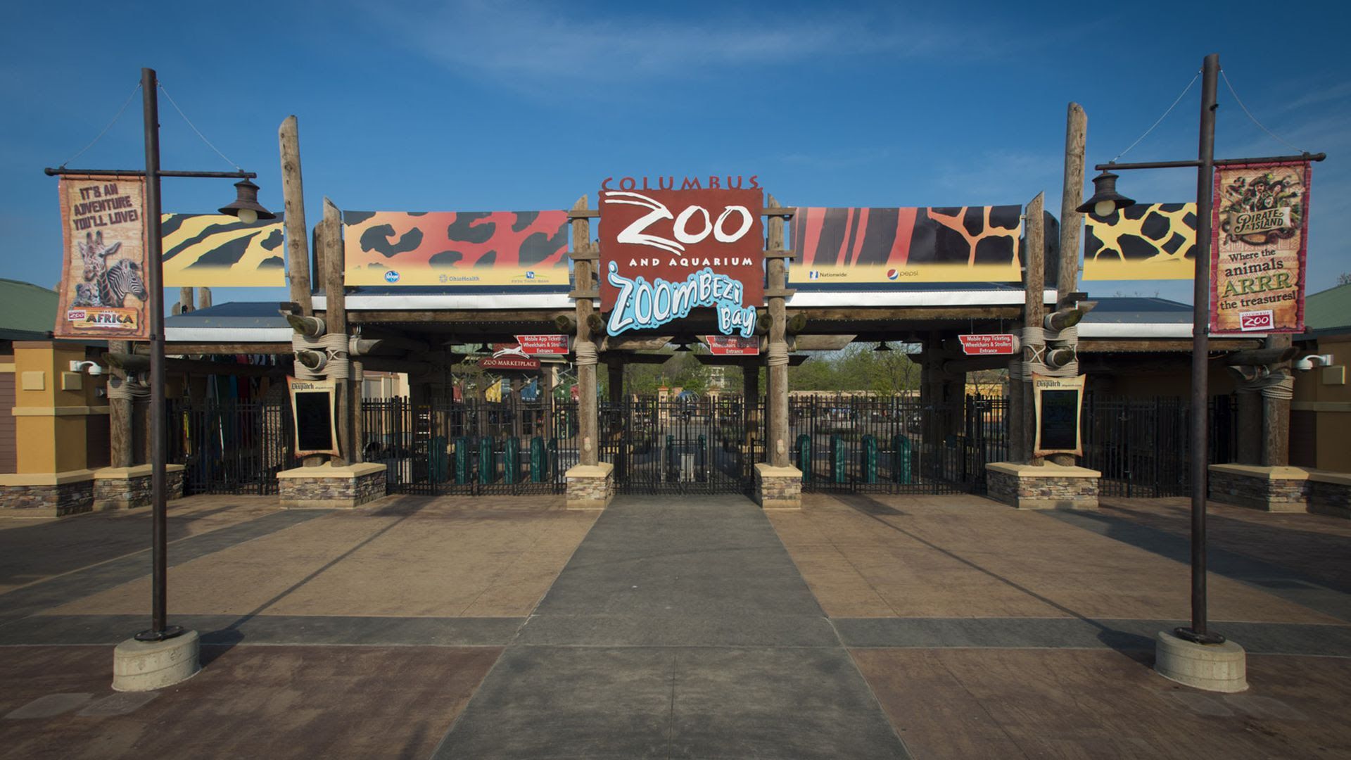 The Columbus Zoo and Aquarium entrance.