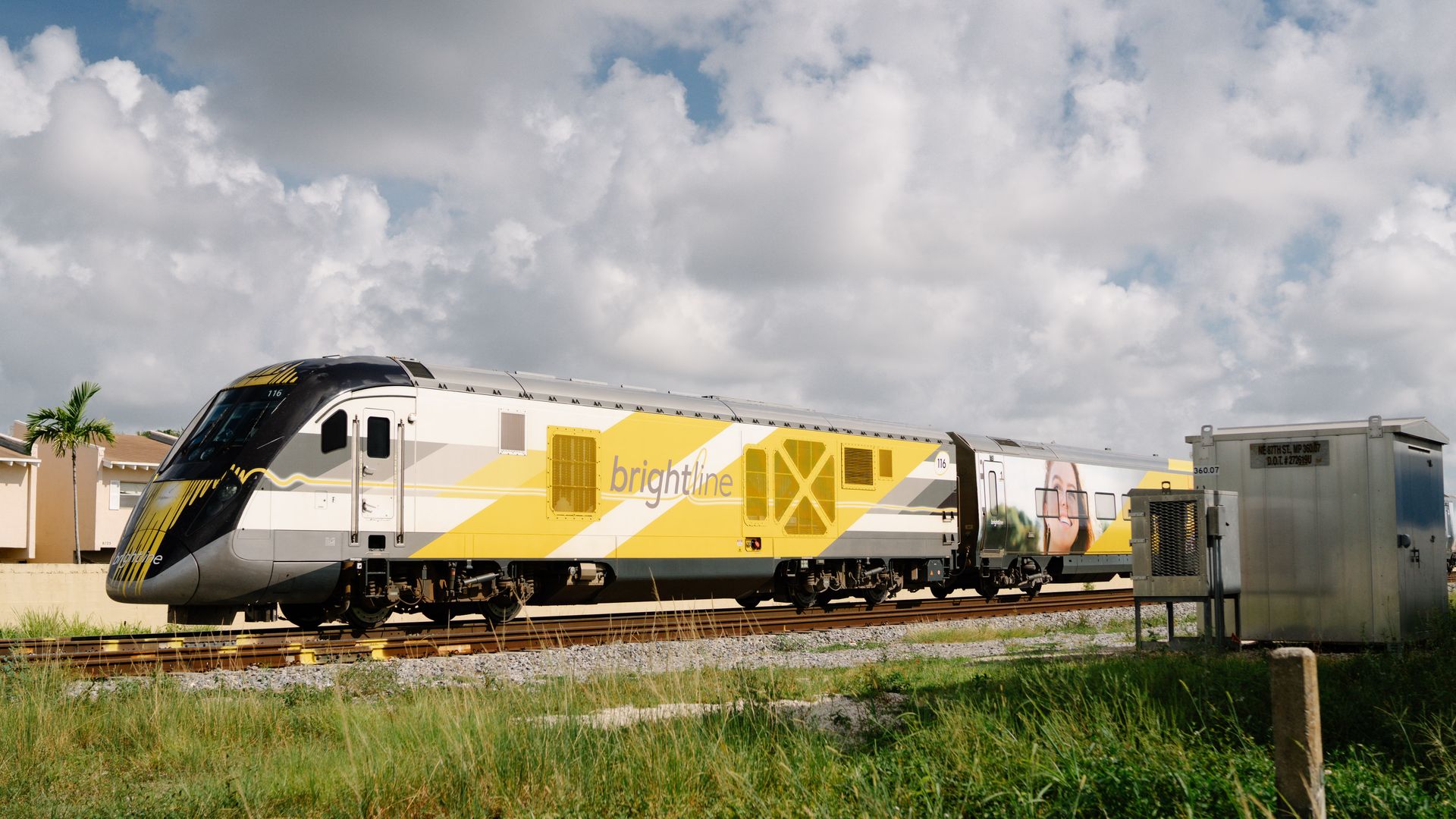 Brightline train in Miami, Florida, US, on Friday, July 26, 2024. Miami's traffic shows strains of booming south. Photographer: Martina Tuaty/Bloomberg via Getty Images