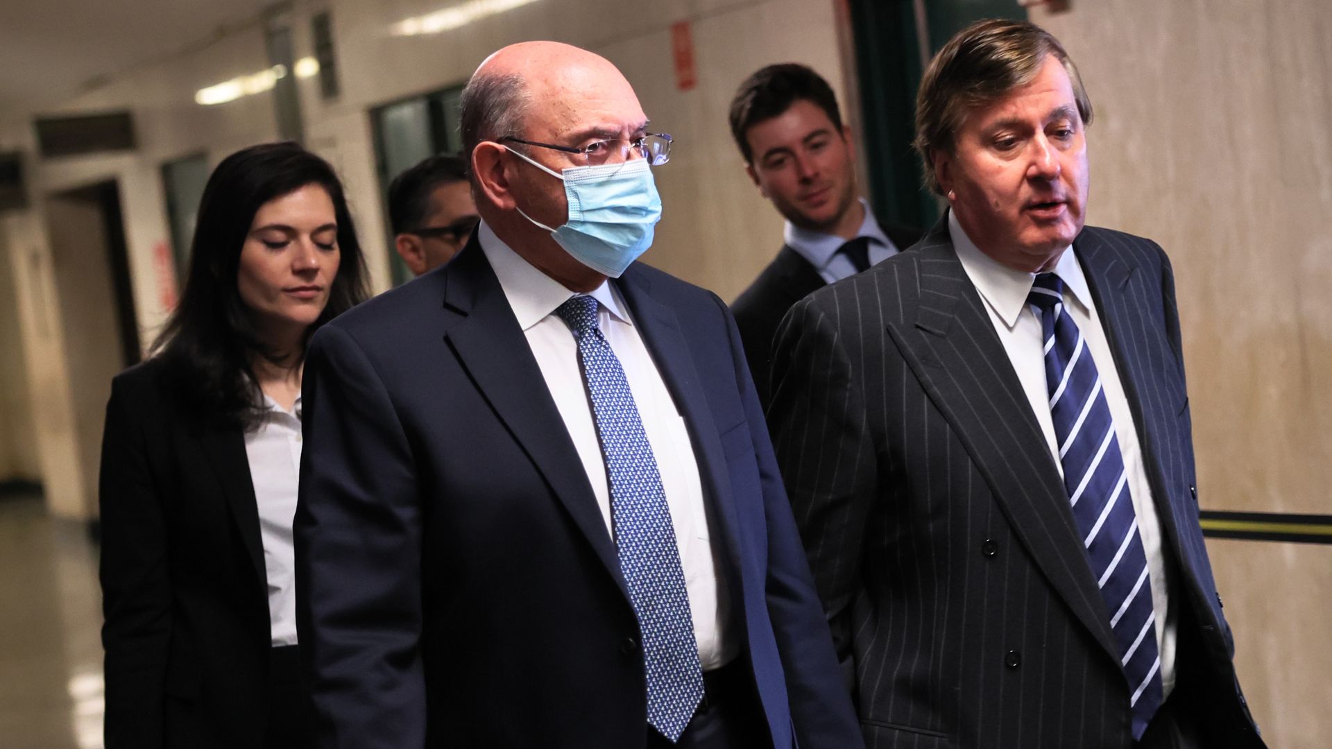 Former CFO Allen Weisselberg returns to the courtroom afte a lunch recess during a trial at the New York Supreme Court on November 17, 2022 in New York City. T