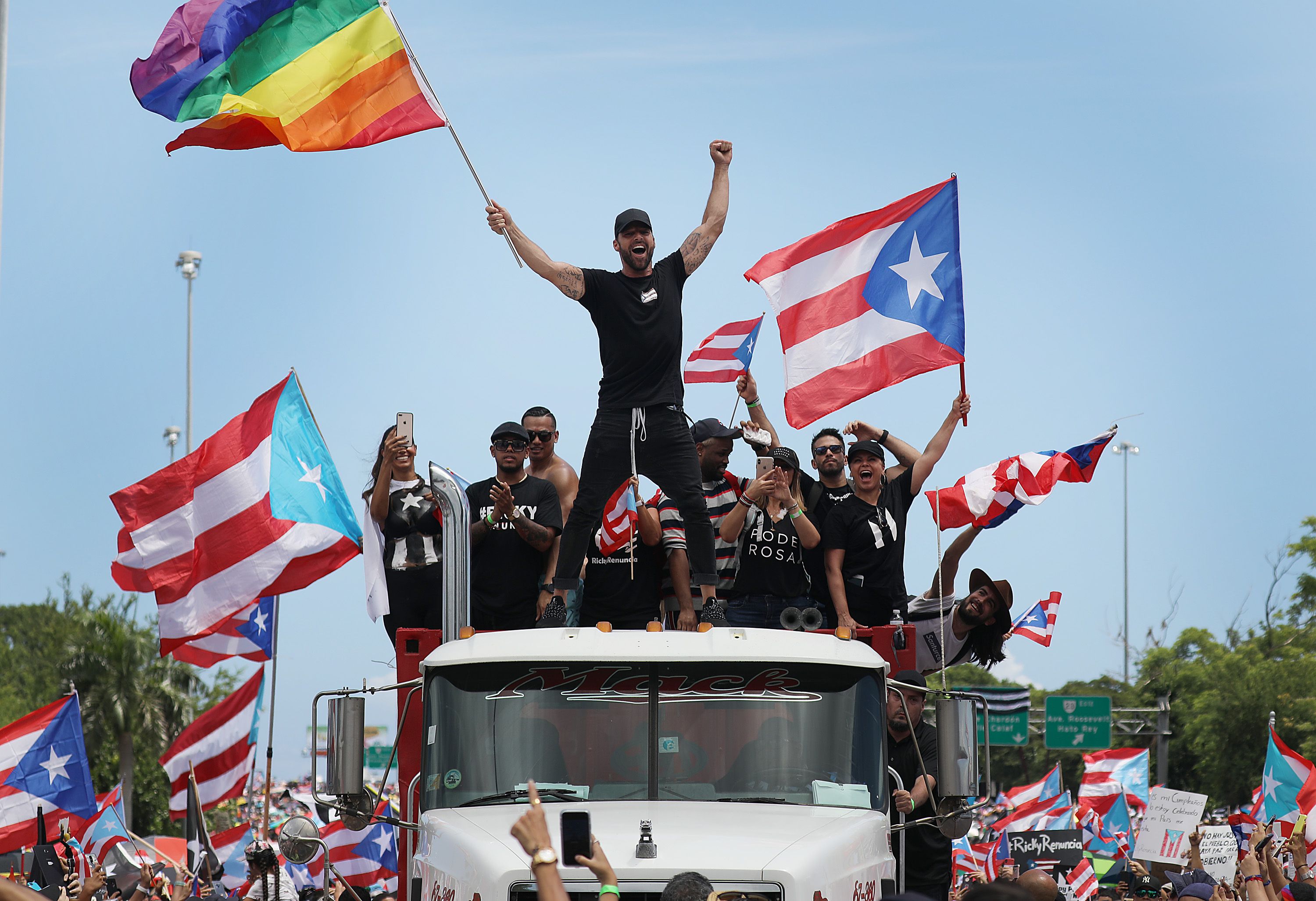 Protestors in Puerto Rico