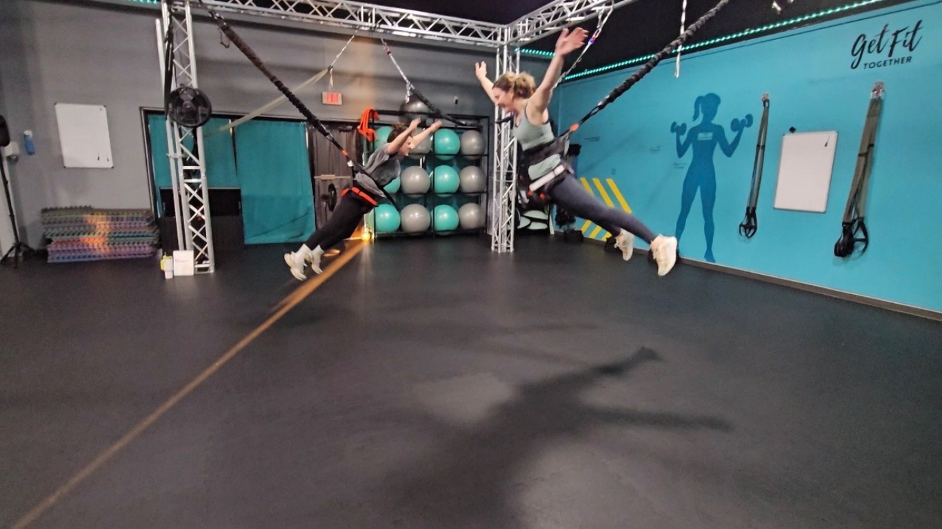 I tried bungee fitness at Get Fit Together in Concord.