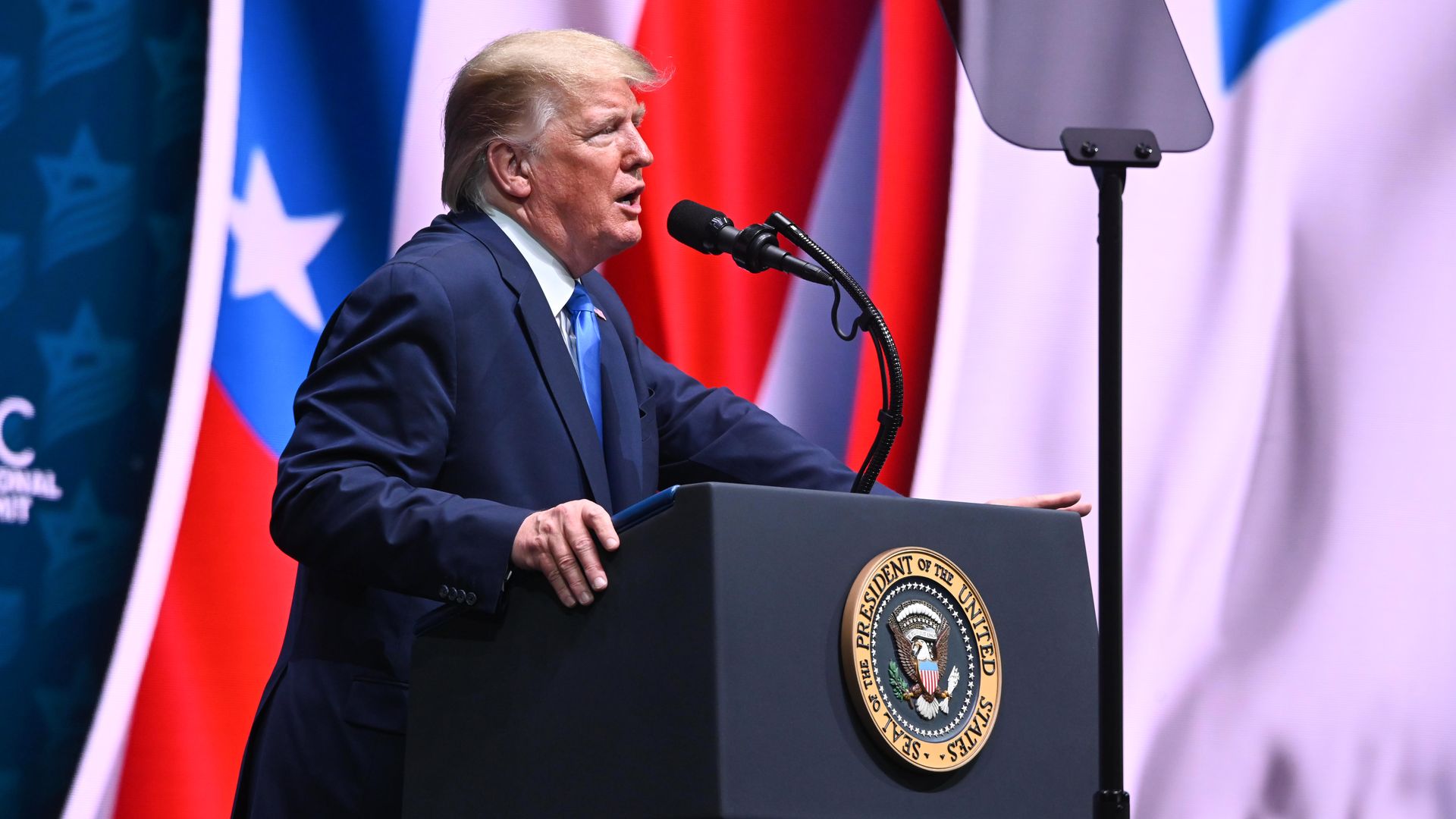 Trump speaking.