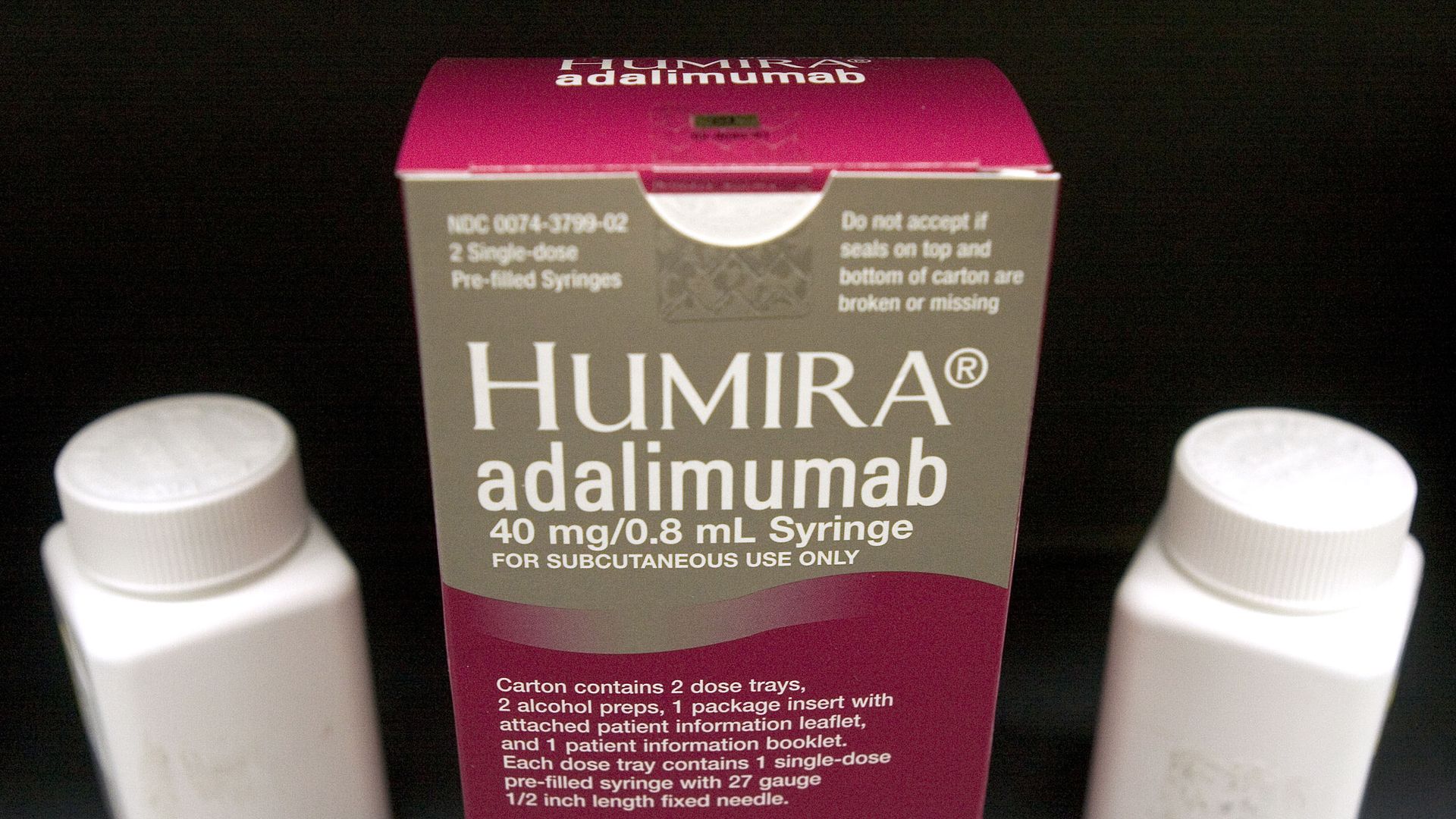 A package of the drug Humira.