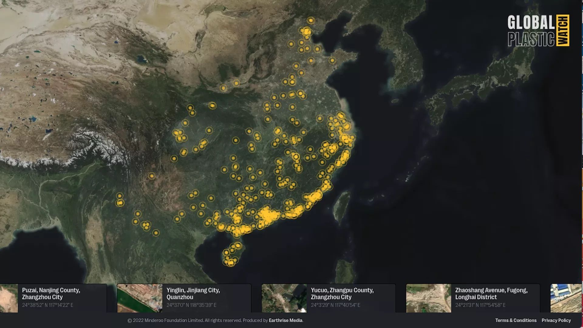 plastic waste sites in China