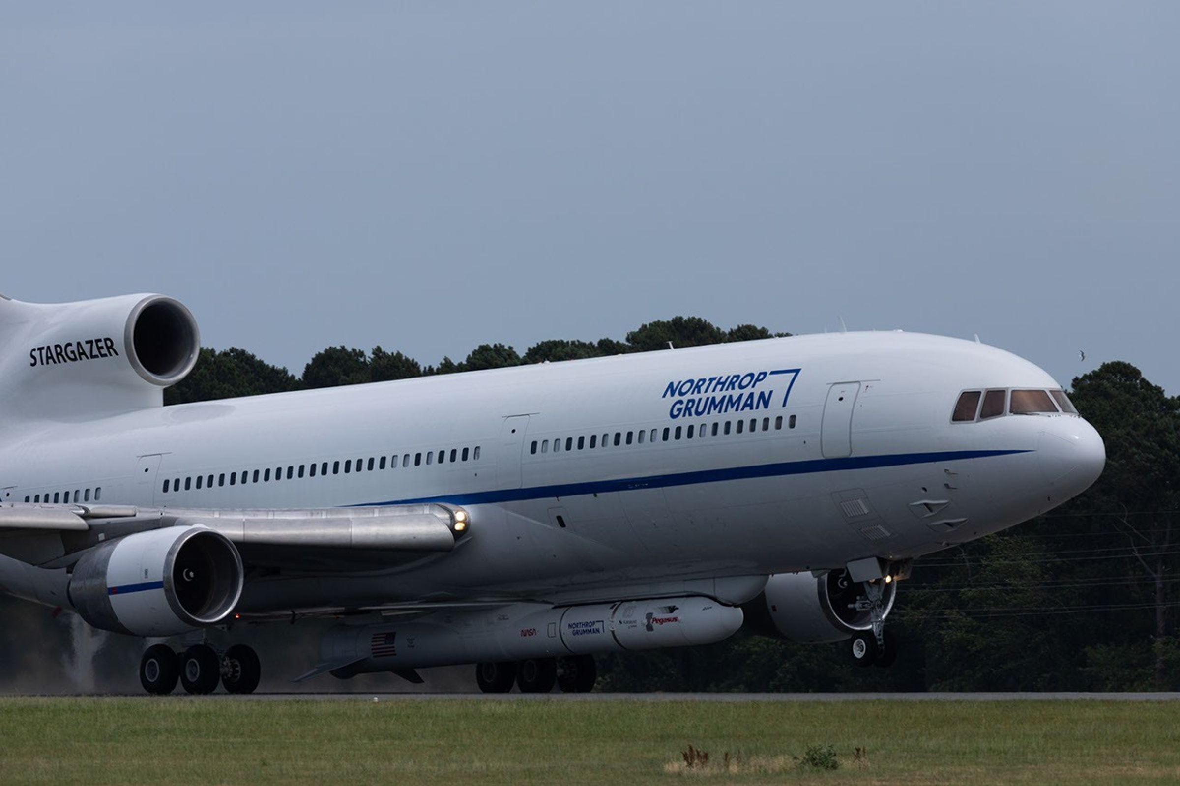 Northrop Grumman's Stargazer taking off with the Pegasus XL rocket attached from NASA's Wallops Flight Facility in Virginia on June 18. Photo: NASA/Jeanette Kazmierczak
