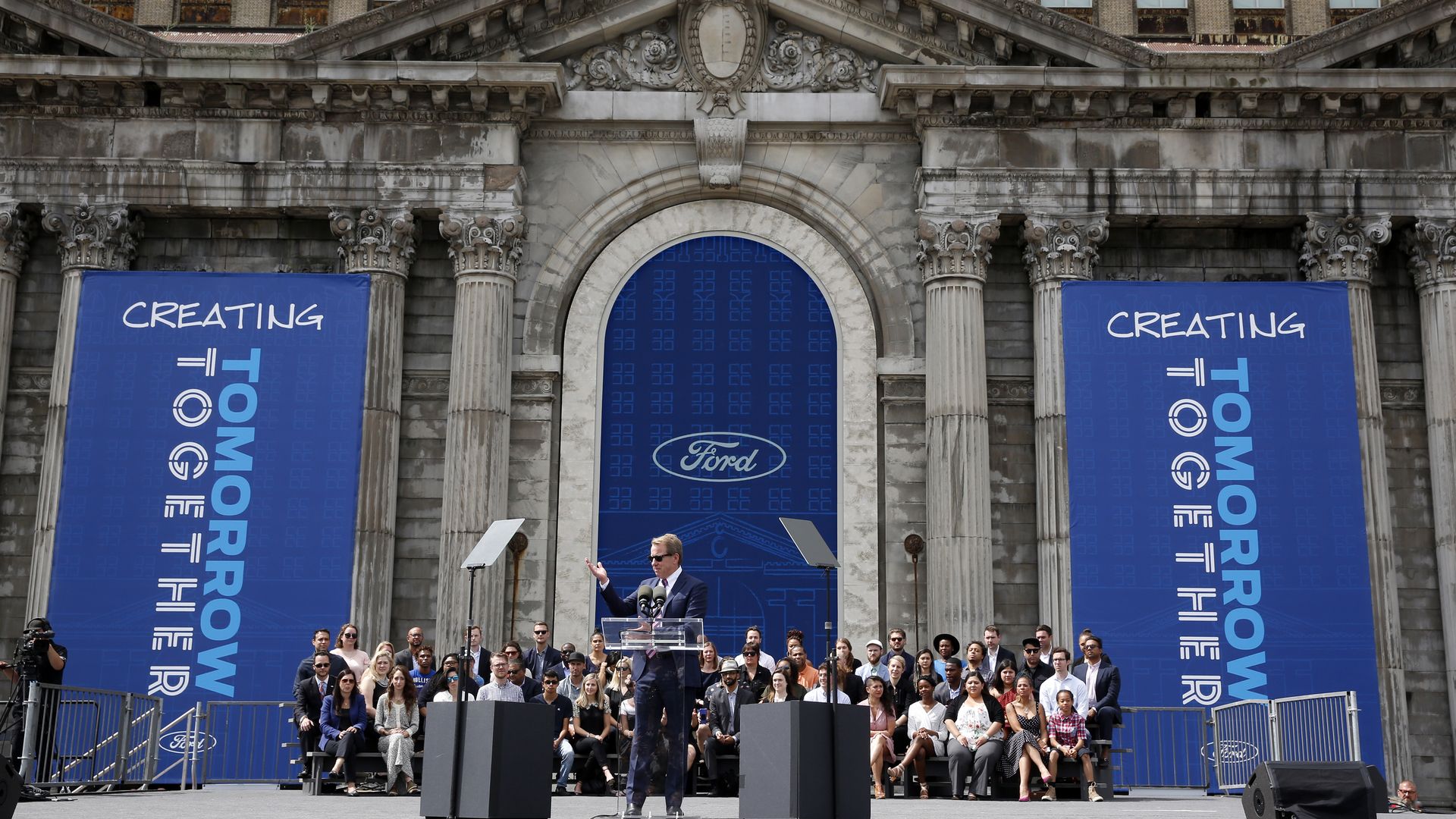 Ford executive chairman Bill Ford announces the future of Michigan Central Station in 2018.