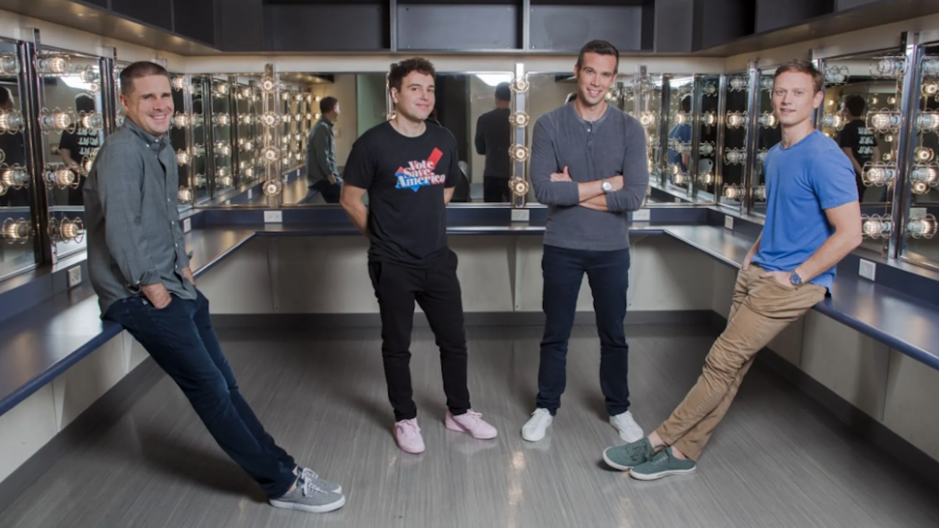 Crooked Media's Jon Favreau, Jon Lovett, Tommy Vietor and Dan Pfeiffer. Photo courtesy of Crooked Media