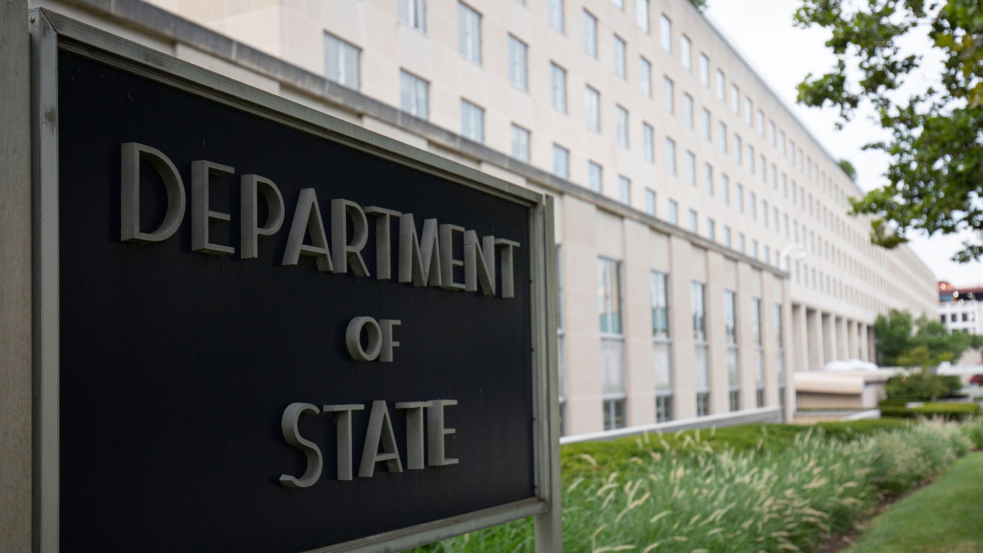 The US Department of State building is seen in Washington, DC, on July 22, 2019
