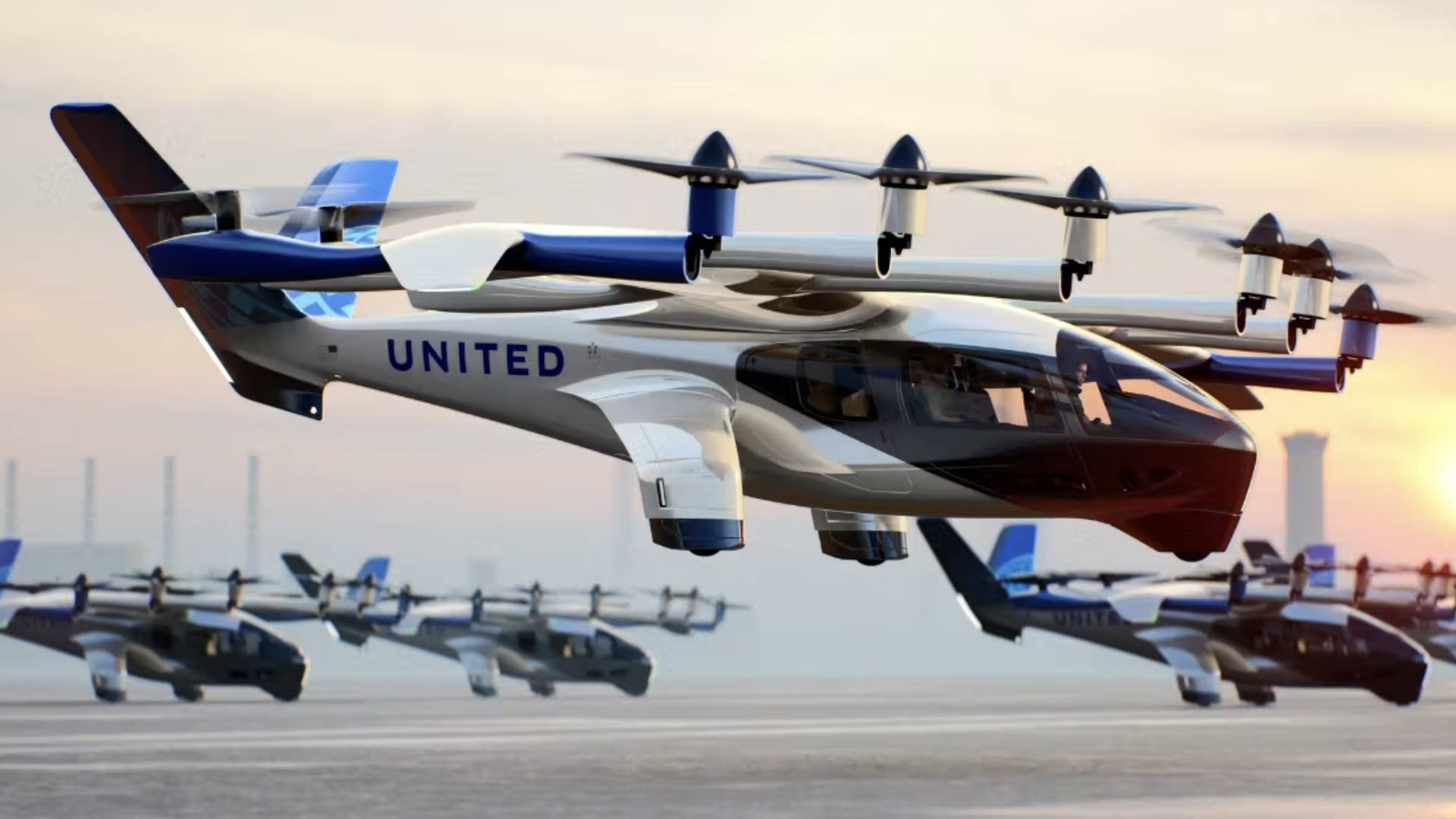 A rendering of Archer Aviation's "Midnight" eVTOL aircraft.