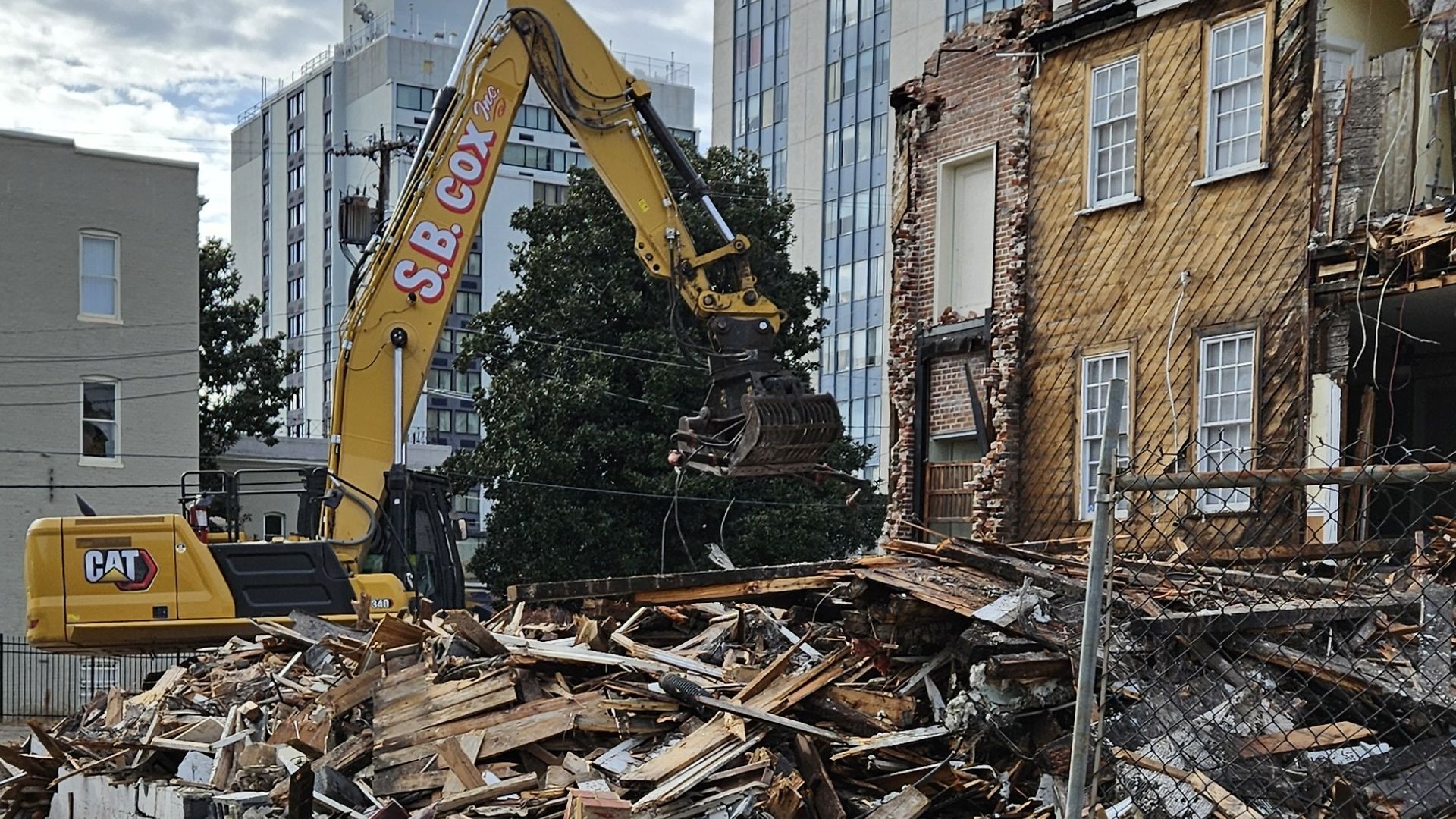 a demolished old house 