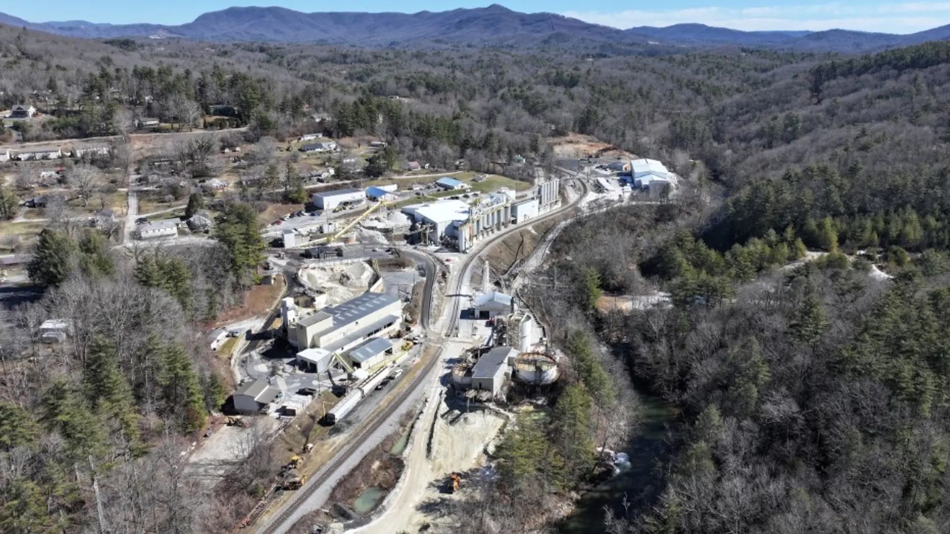 Quartz Company from an aeriel view