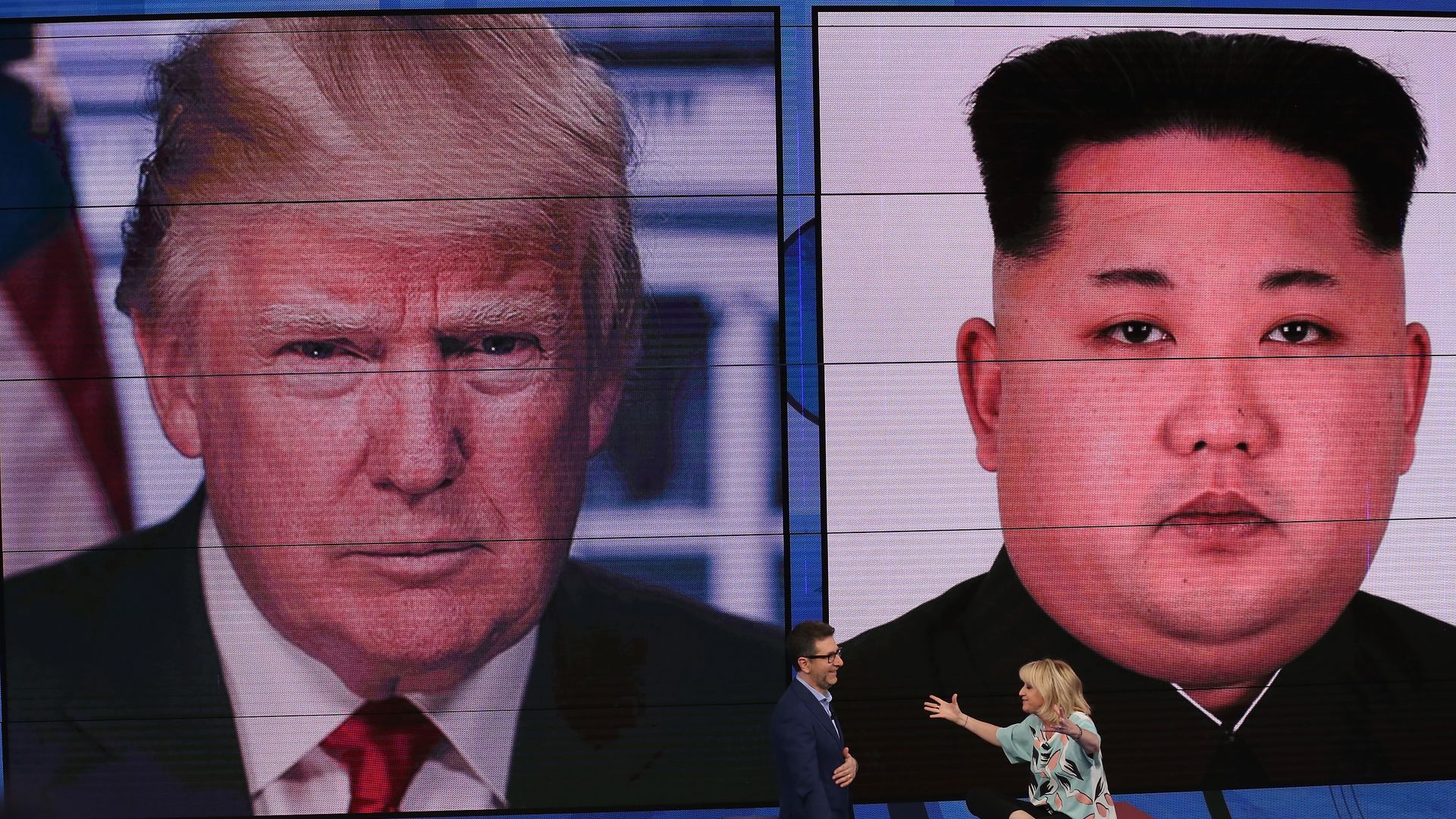 Donald Trump and Kim Jong-un.