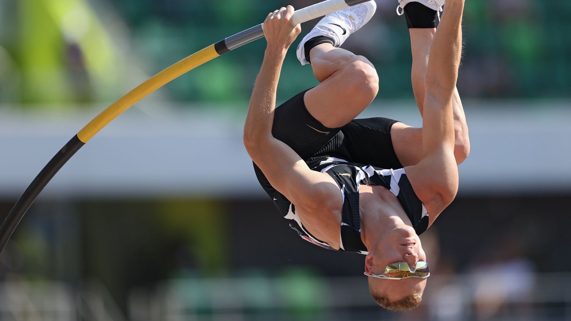 Sam Kendricks competes in the Men's Pole Vault Final during day four of the 2020 U.S. Olympic Track & Field Team Trials at Hayward Field on June 21, 2021 