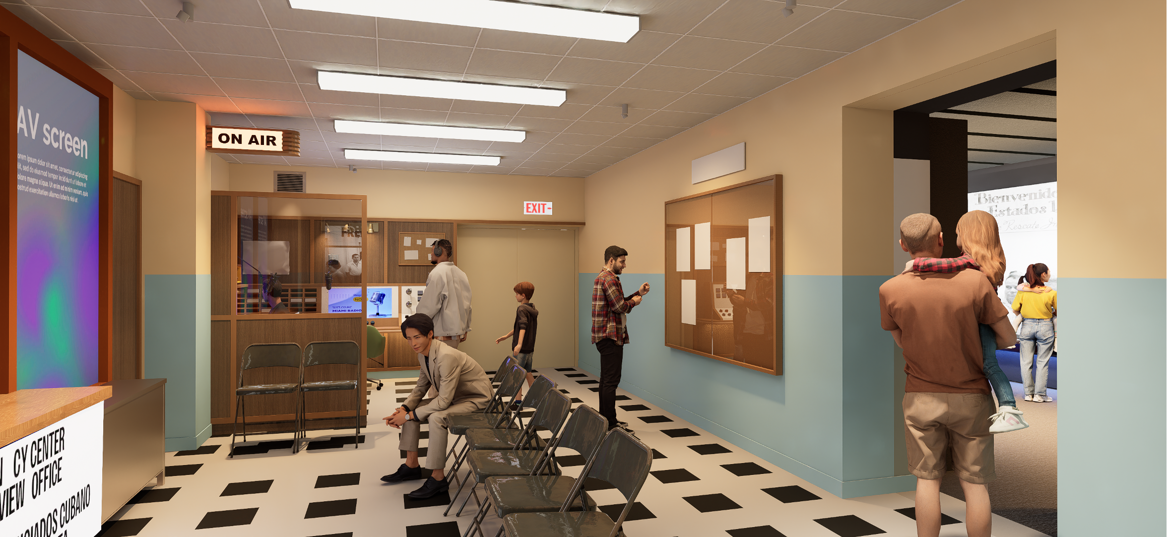A rendering of "El Refugio" exhibit at Miami's Freedom Tower