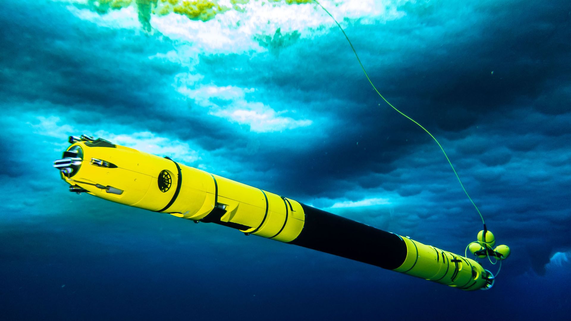Icefin under Antarctic sea ice.