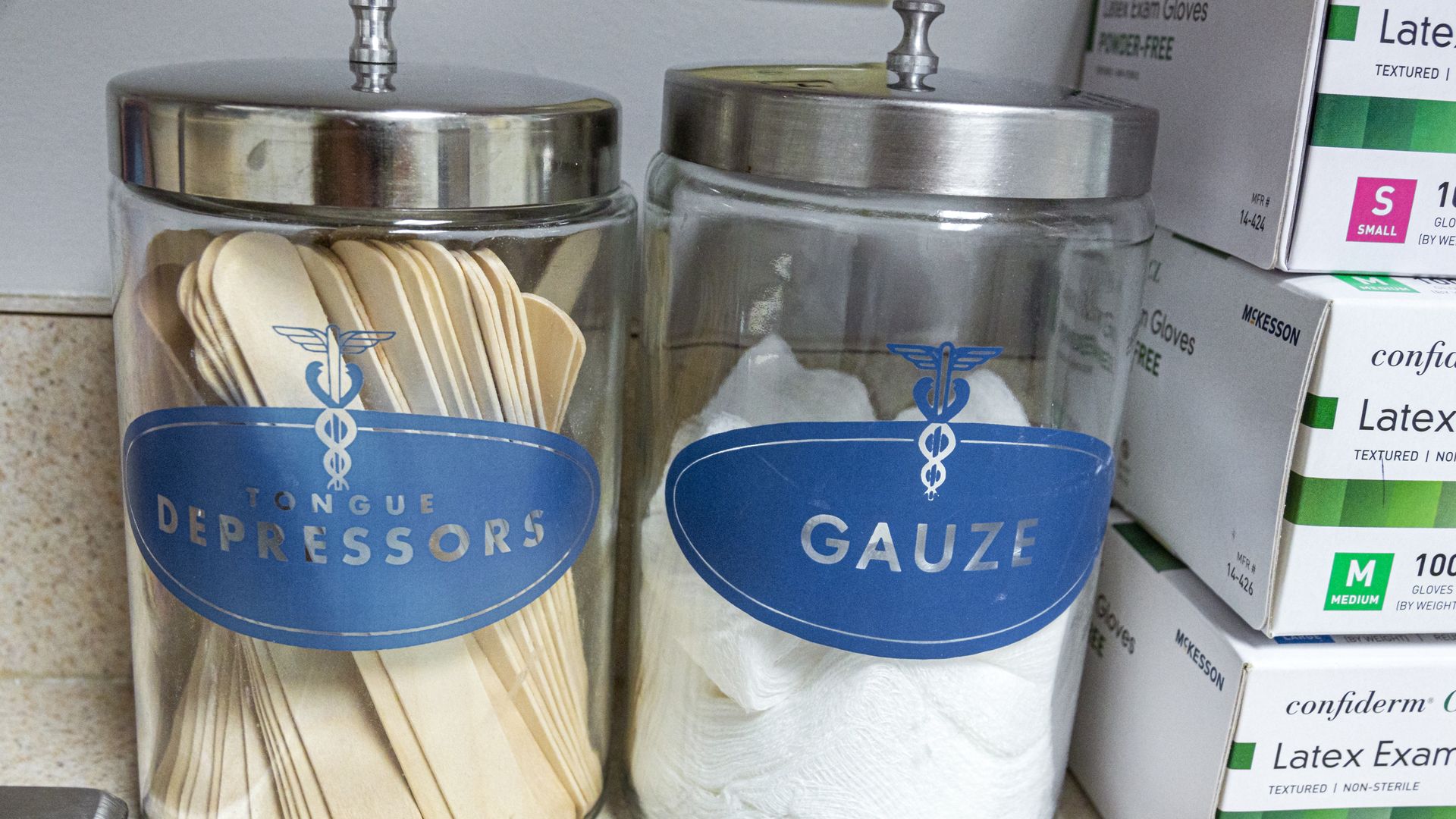 Examination room, sterilized supplies