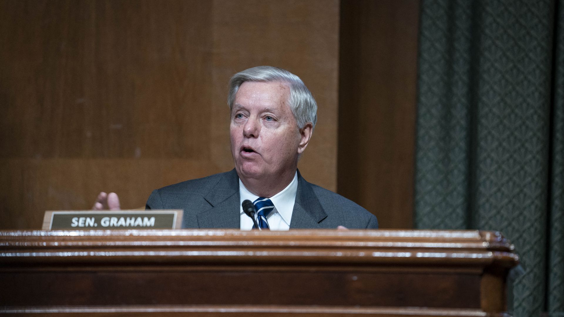 Sen. Lindsey Graham (R-S.C.) during a Senate subcommittee hearing in Washington, D.C., on June 23.