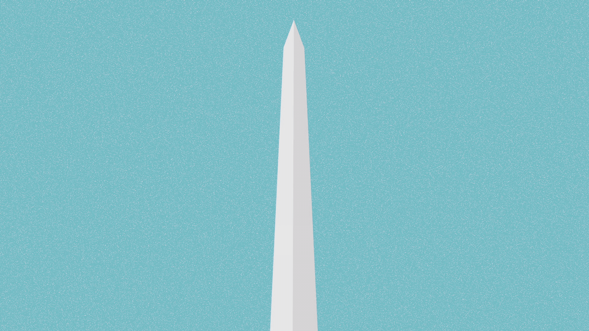 Animated illustration of the Washington Monument morphing into the Axios logo.