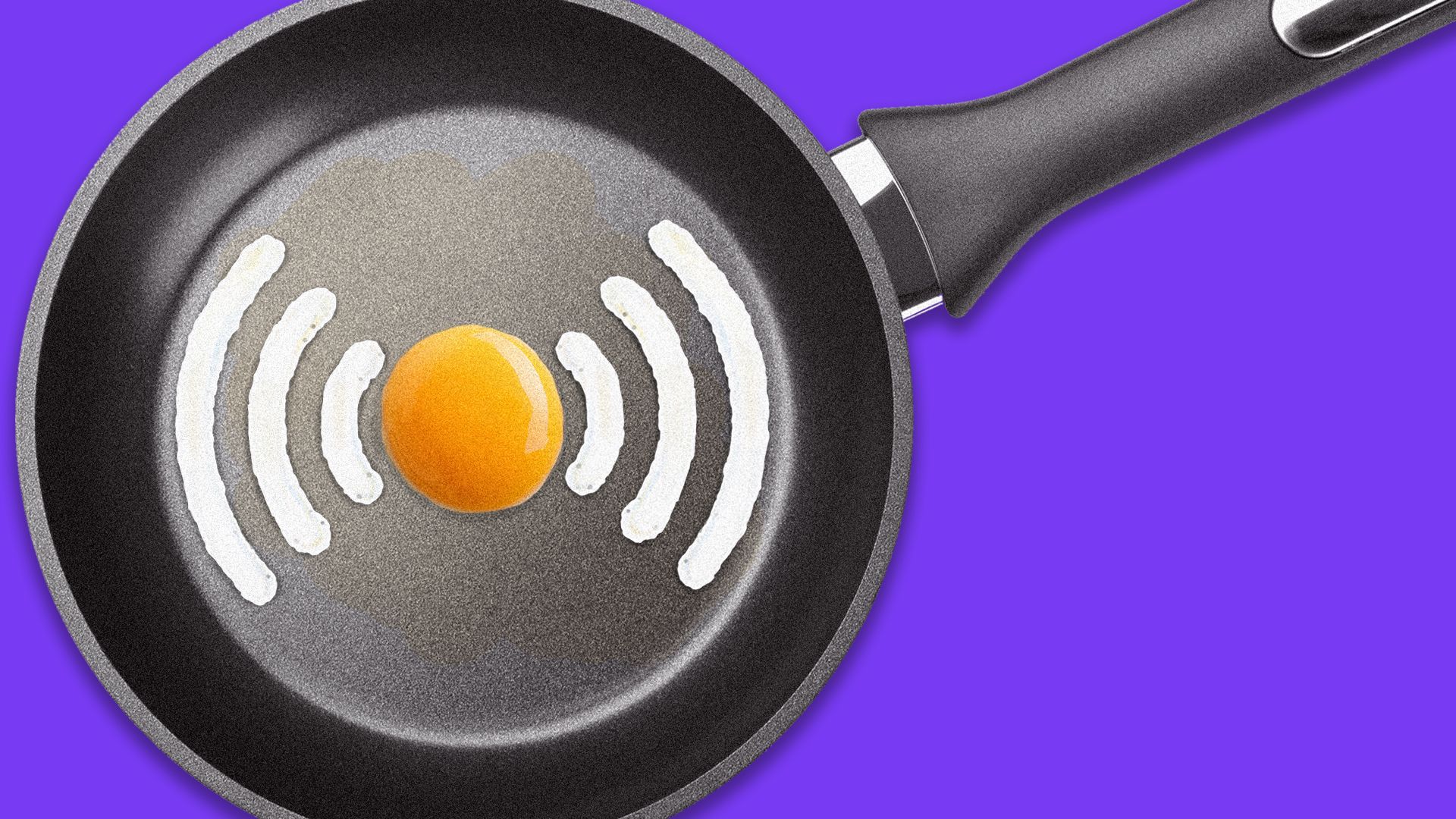 a 5g egg in a frying pan