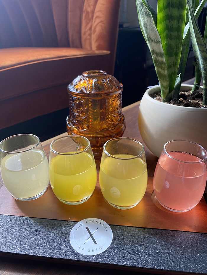 the exchange wine bar mimosa flight