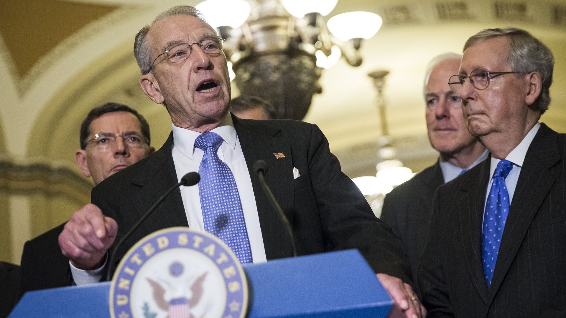 Senator Chuck Grassley (C), Chairman of the Senate Judiciary Committee. Photo: Samuel Corum/Anadolu Agency/Getty Images