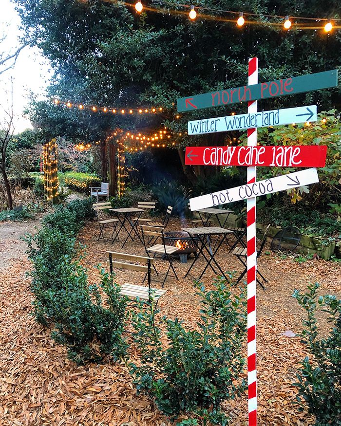 christmas decorations at mcgill rose garden