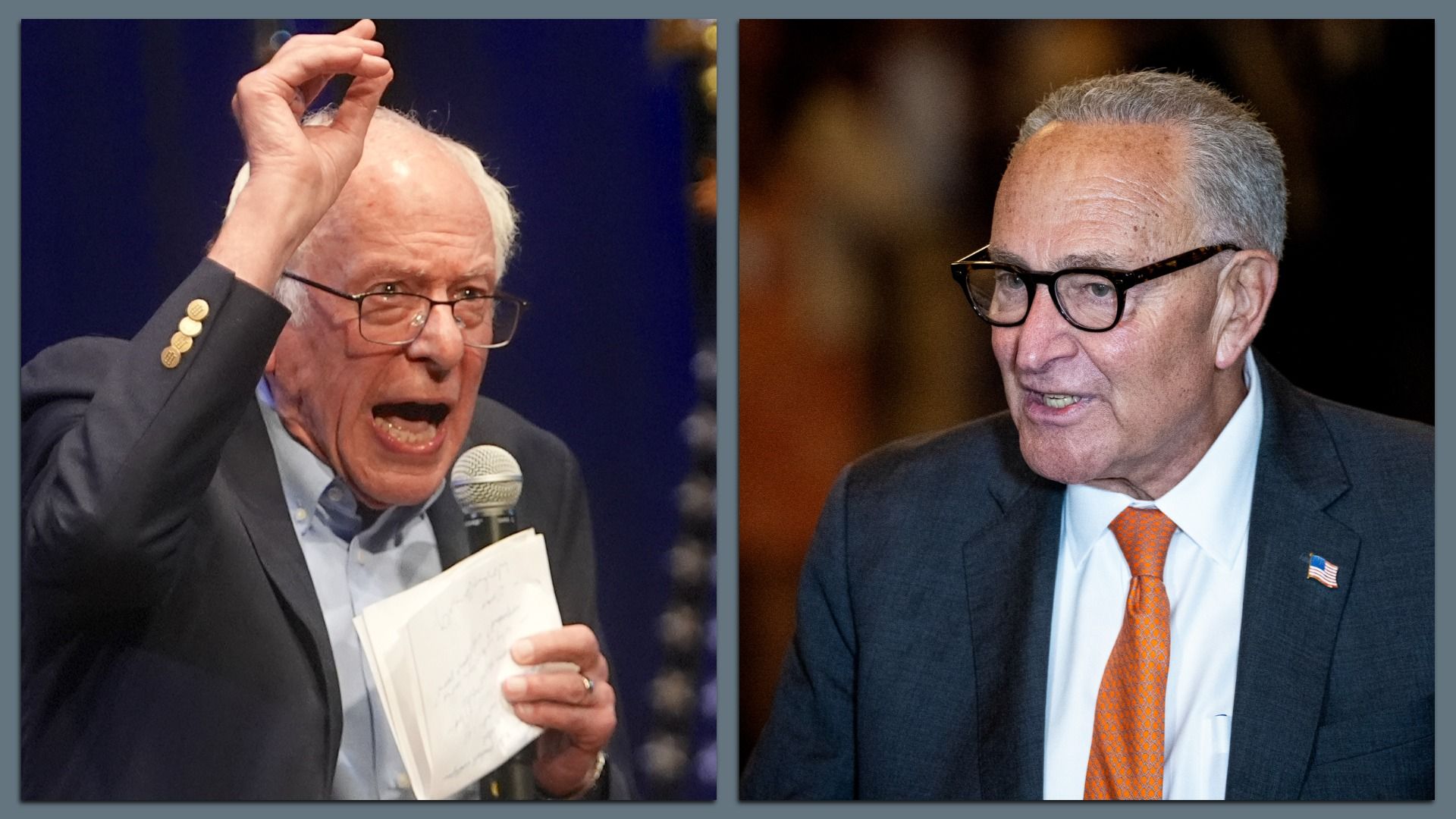 Bernie Sanders and Chuck Schumer