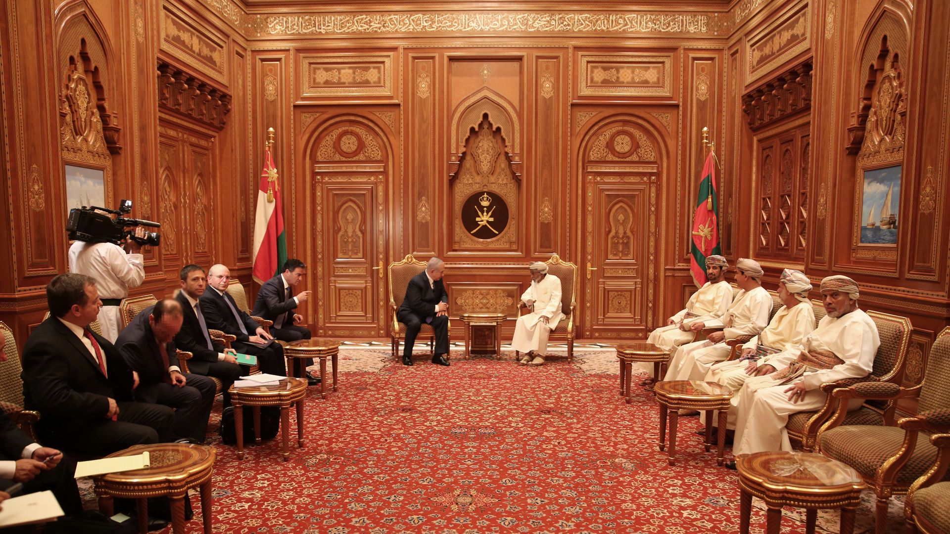 Netanyahu with sultan of Oman
