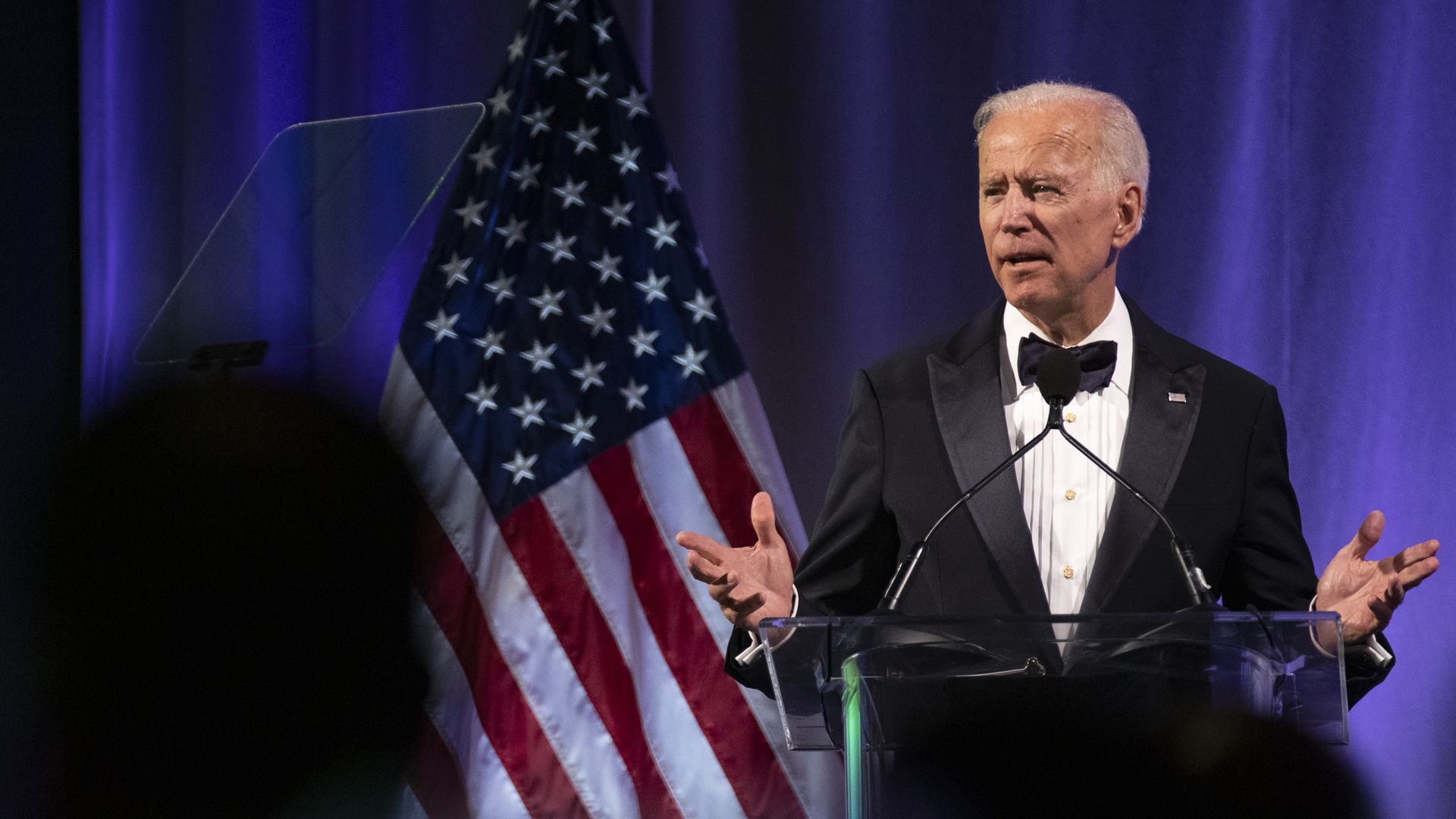  Former U.S. Vice President Joe Biden delivers remarks during the National Minority Quality Forum on April 9, 2019 in Washington, DC. 