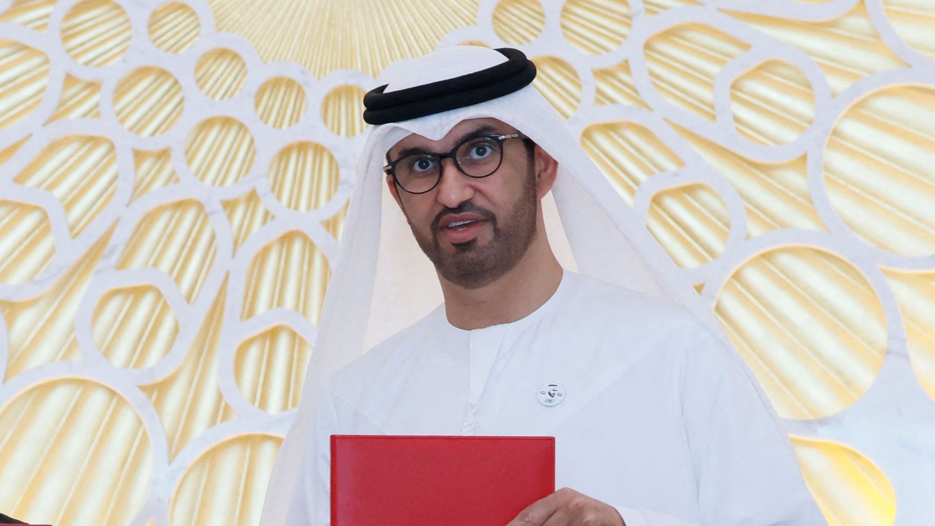 Emirati Minister of Industry and Advanced Technology Sultan Ahmed al-Jaber in Dubai on December 3, 2021.