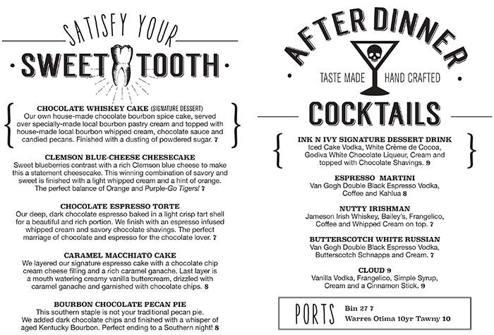 ink-n-ivy-dessert-menu-greenville