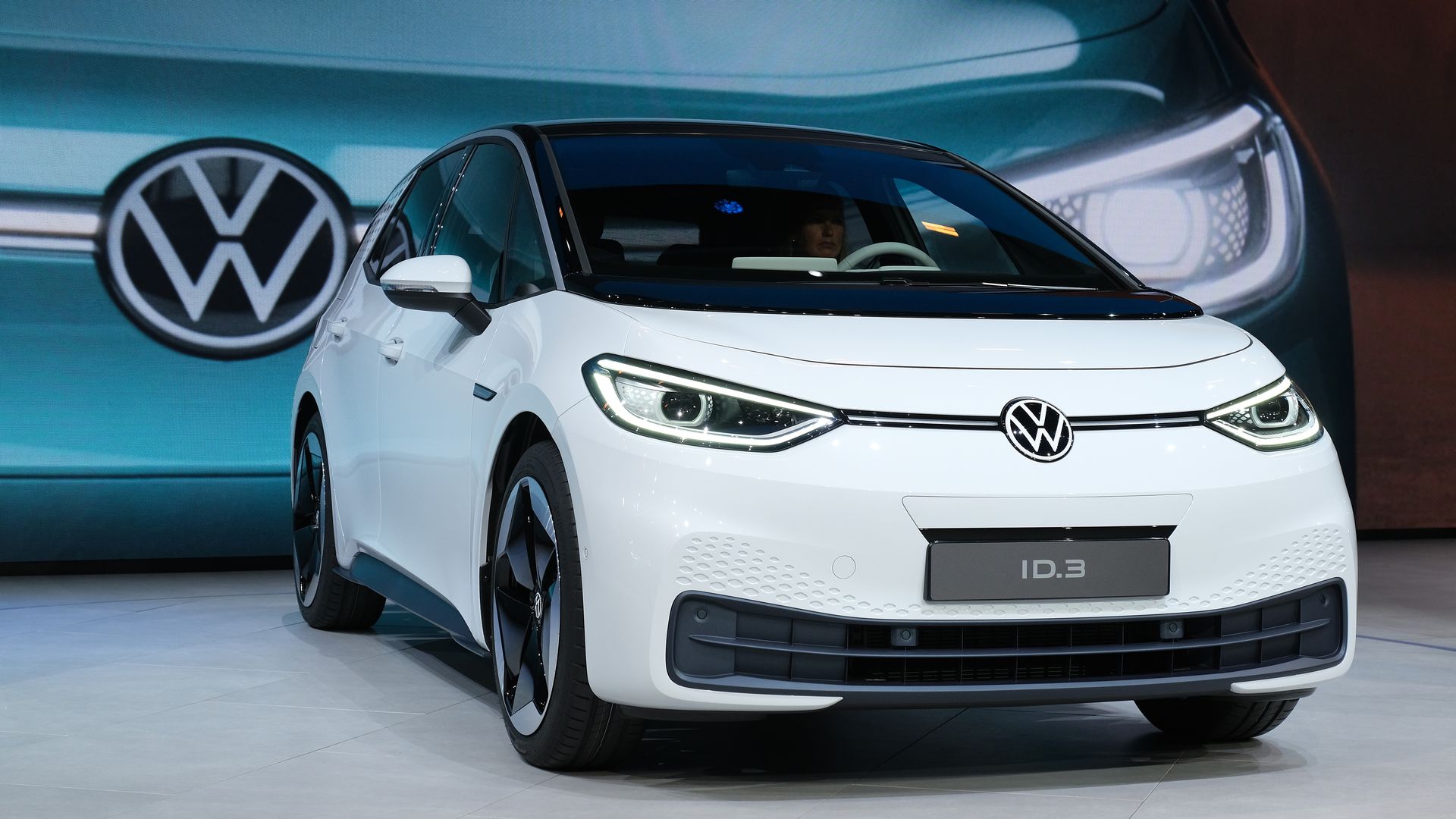 VW’s new ID.3 electric car at the Volkswagen media preview at the 2019 IAA Frankfurt Auto Show on September 09, 2019.
