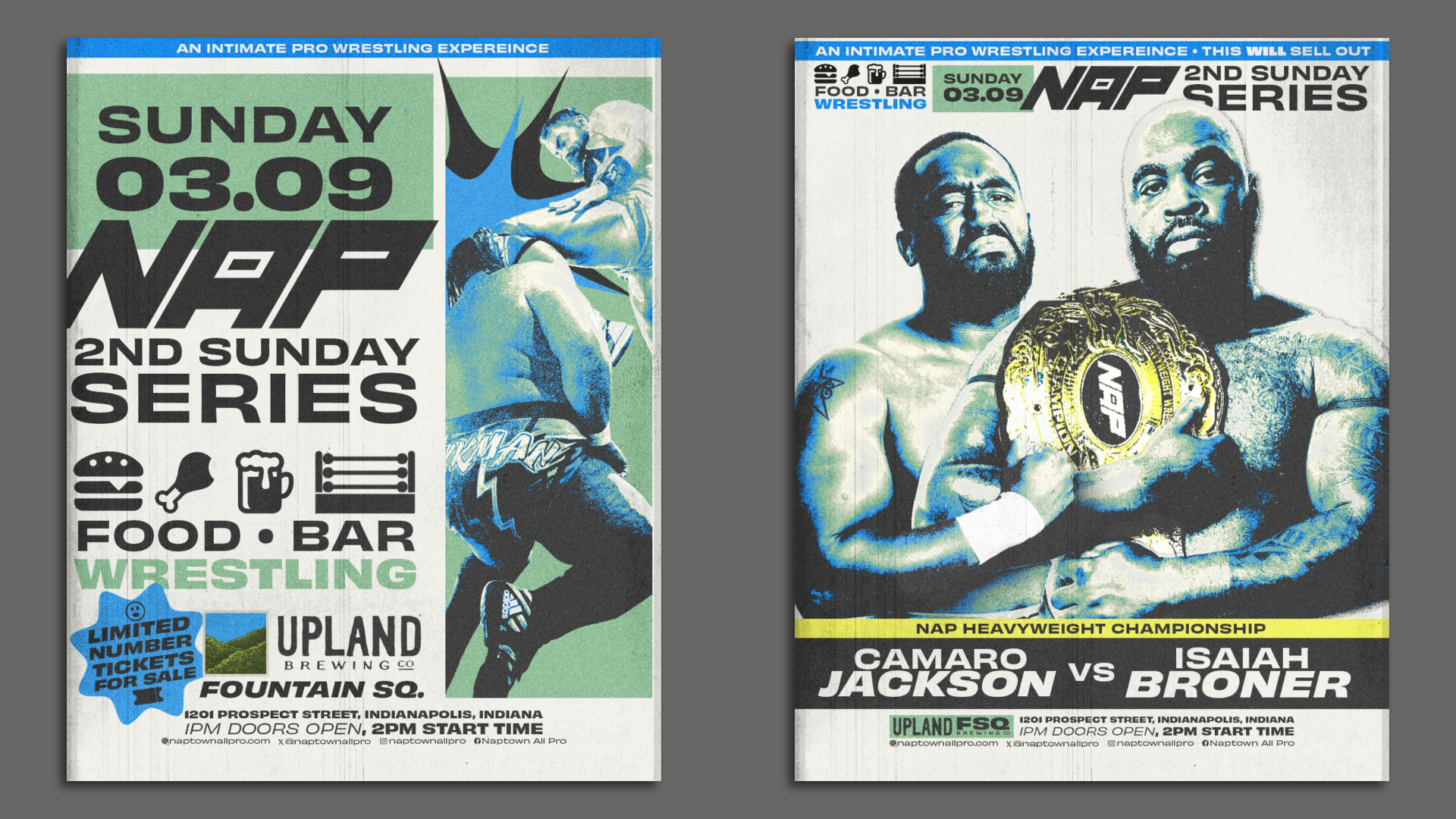 Indianapolis weekend events: Pro wrestling at Upland FSQ, Indy