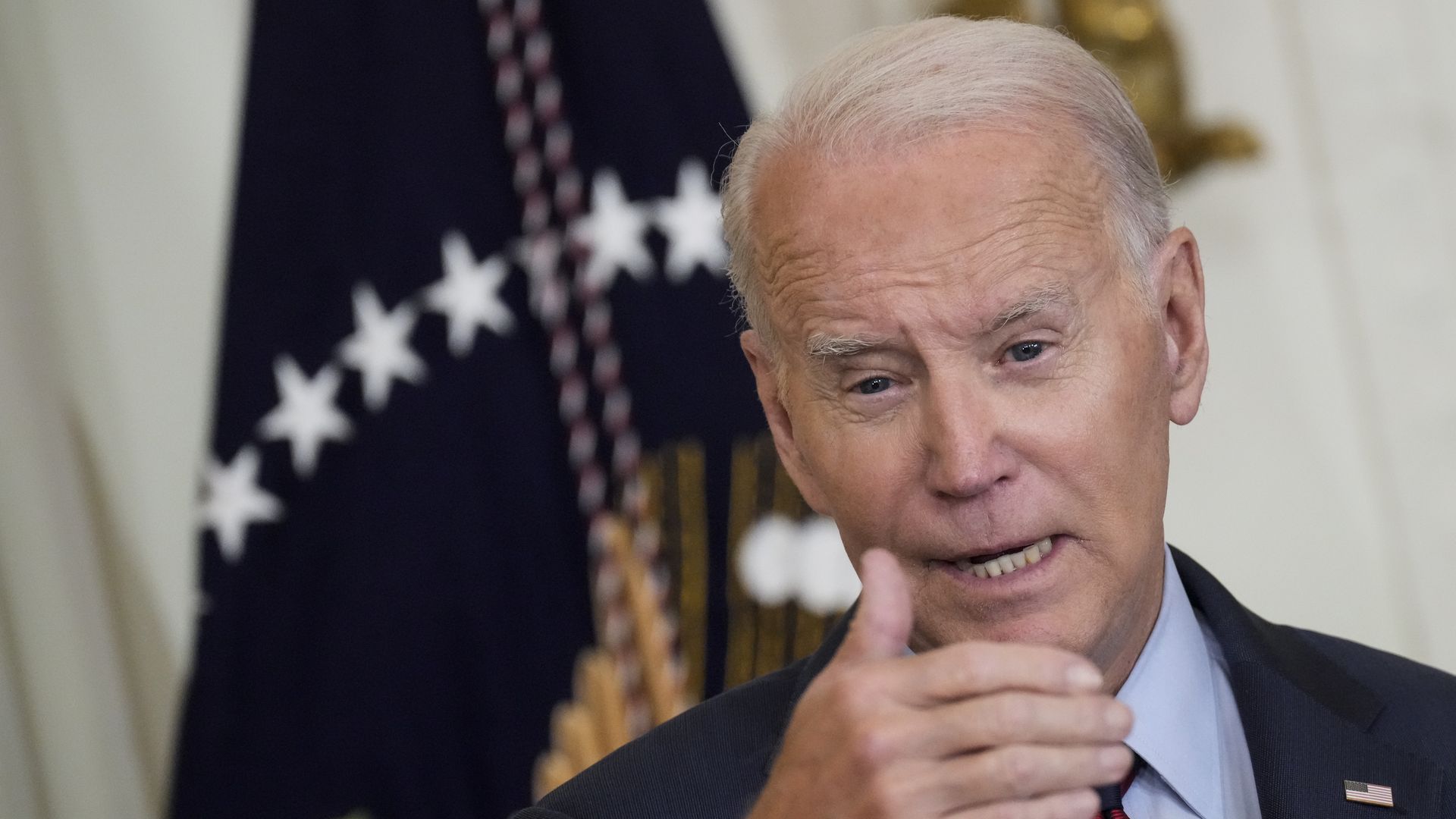 President Joe Biden speaks during an event about lowering health care costs in the East Room of the White House on July 7, 2023 in Washington, DC. 