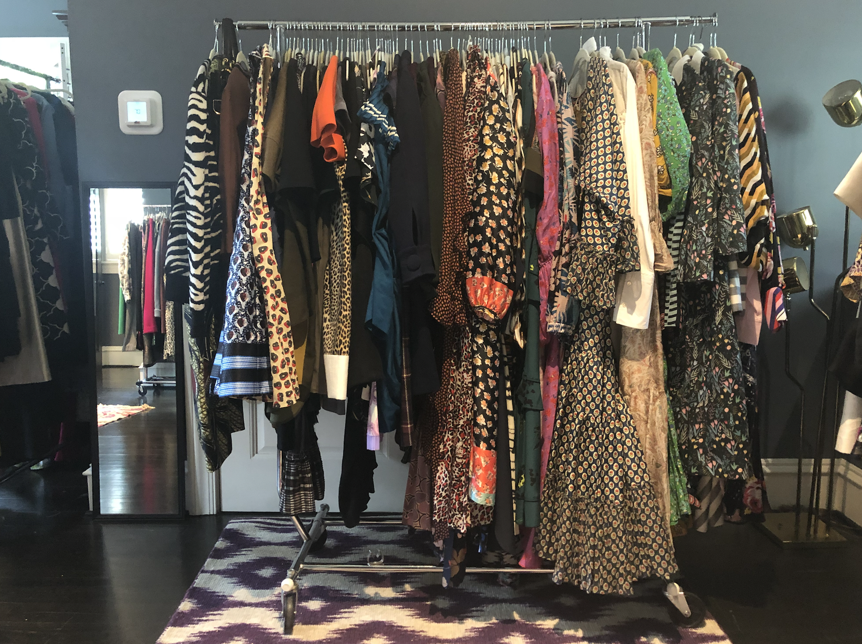 rack filled with clothing