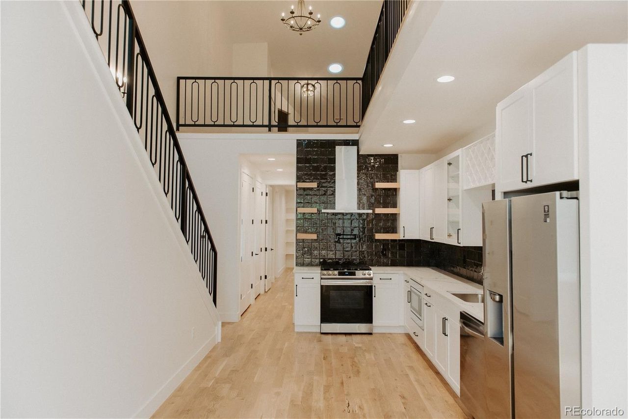 475 N Galapago St #5, kitchen view and stairs