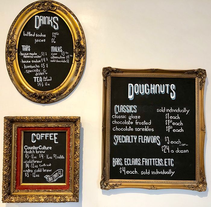 menu and pricing at pepperbox doughnuts charlotte