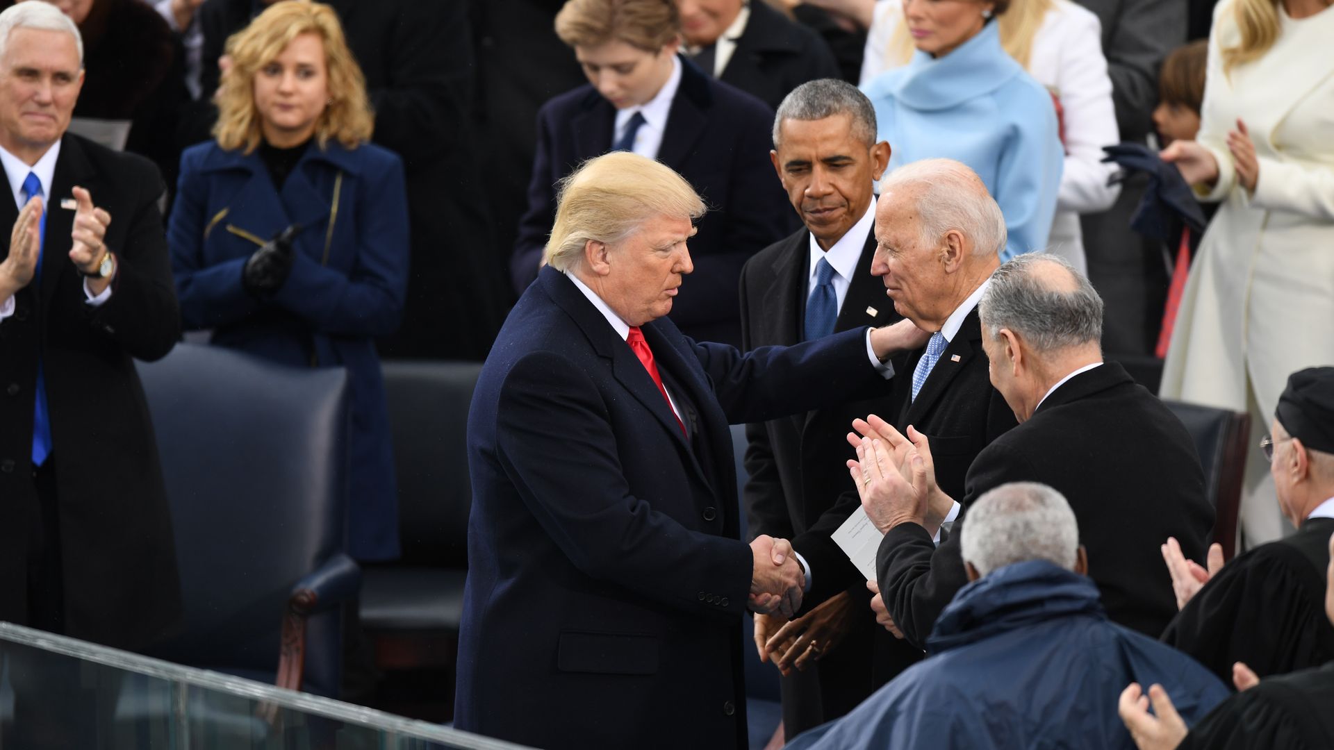 Trump and Biden at inauguration