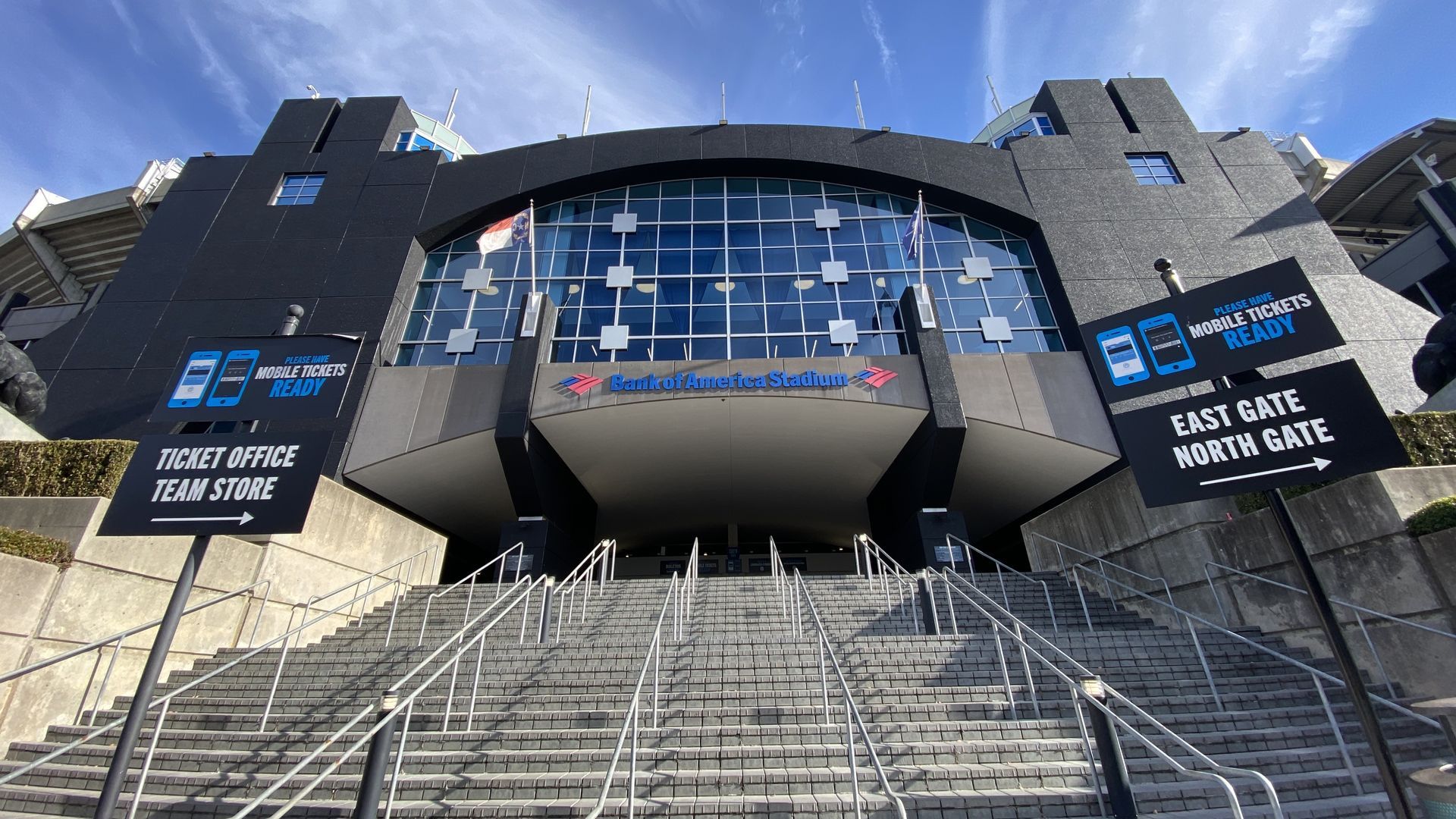 Bank of America Stadium entrance. 