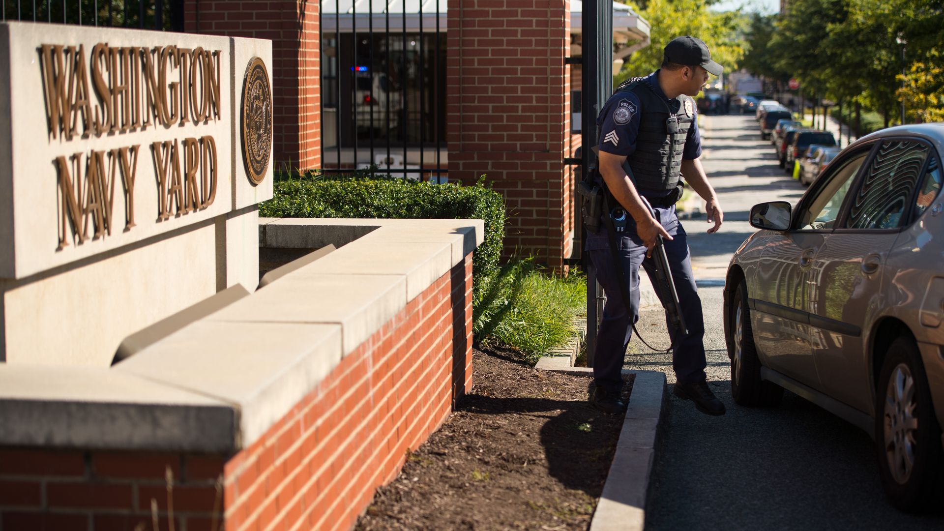 The entrance to Washington Navy Yard