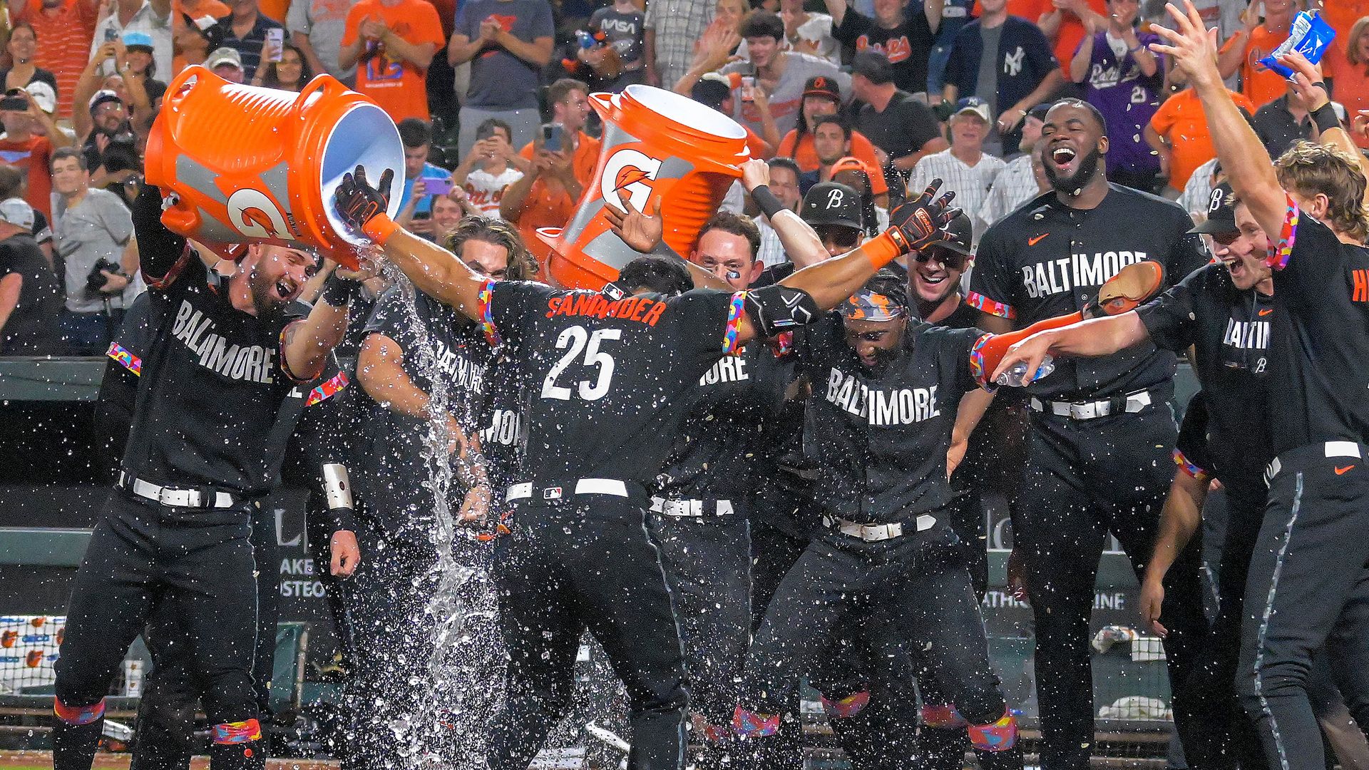 Baltimore Orioles celebration.