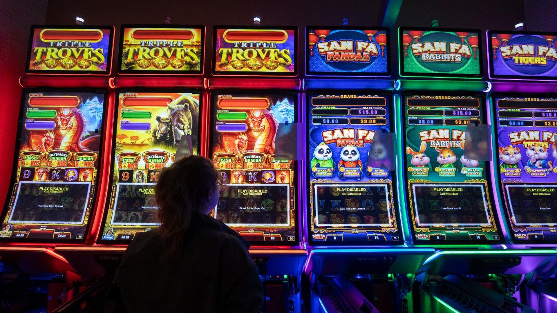 some of the slots at the casino 