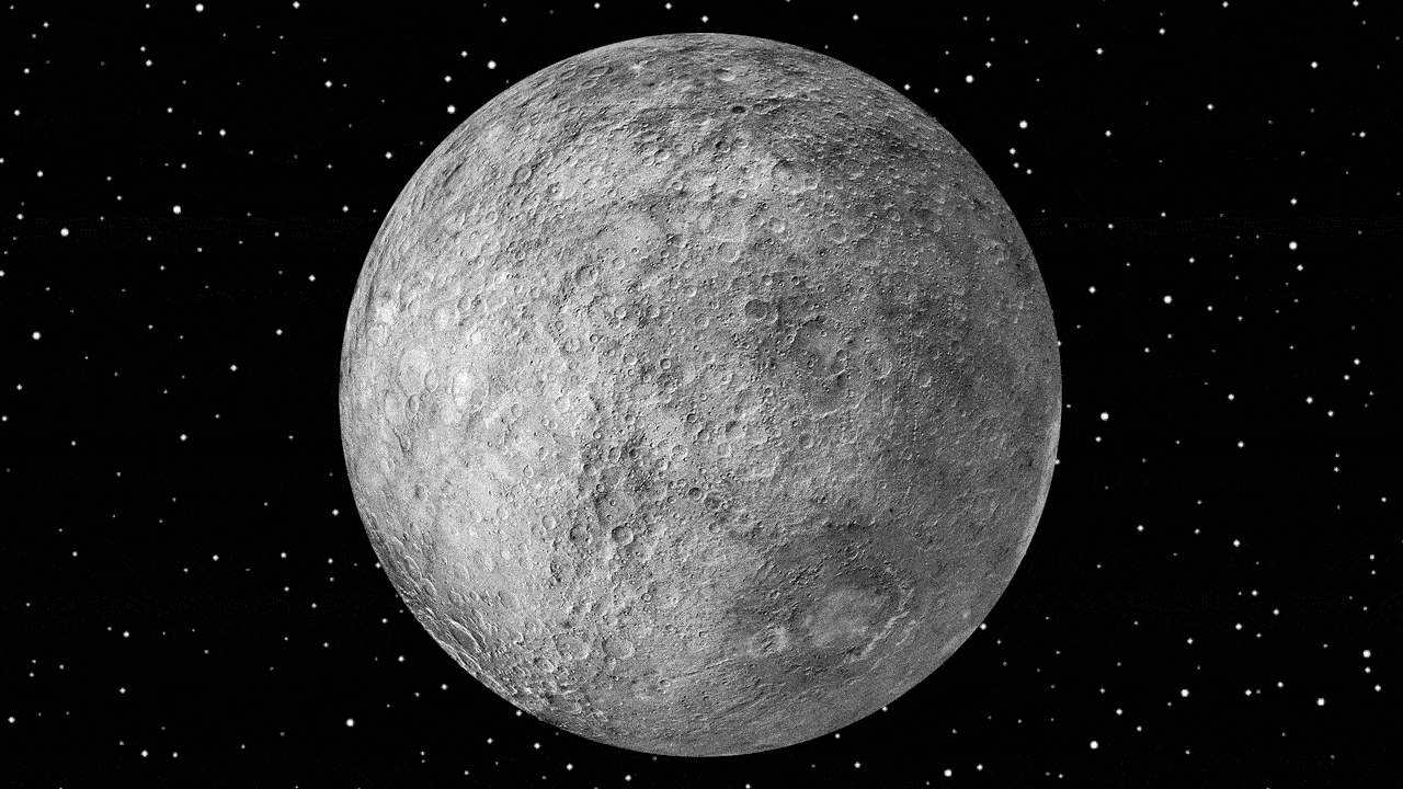 Illustration of the Moon shrinking and vanishing into thin air.