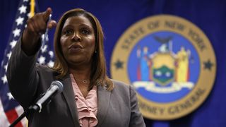 Attorney General of New York points finger.