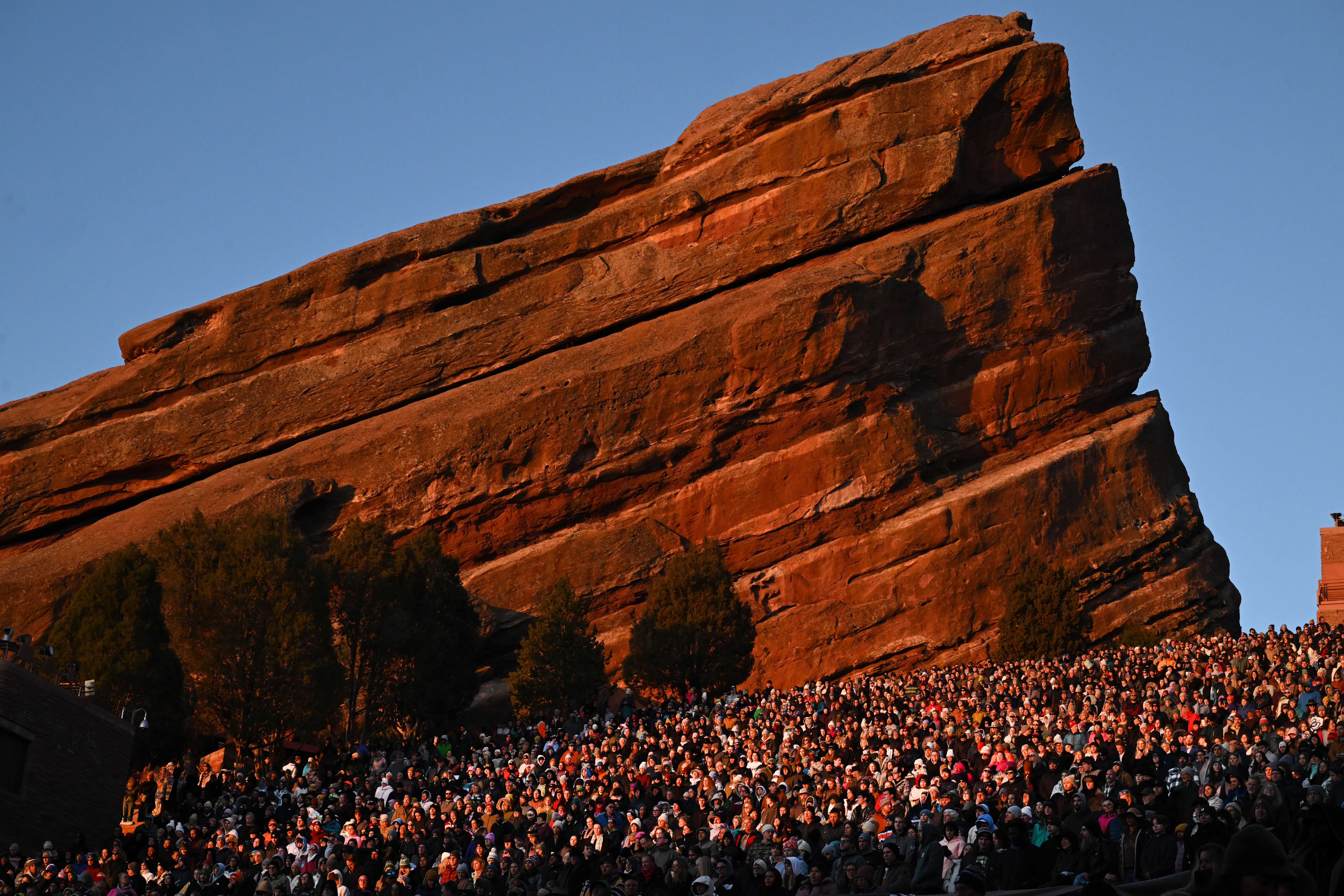 A red rock at Denver's amphitheatre 